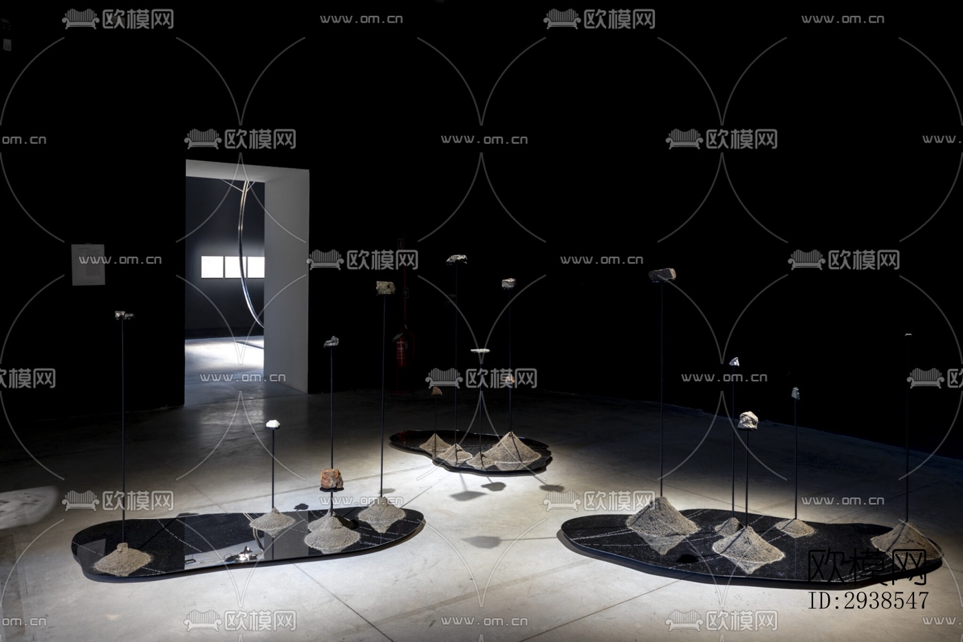 工业风展览展厅效果图下载（渲染图1）