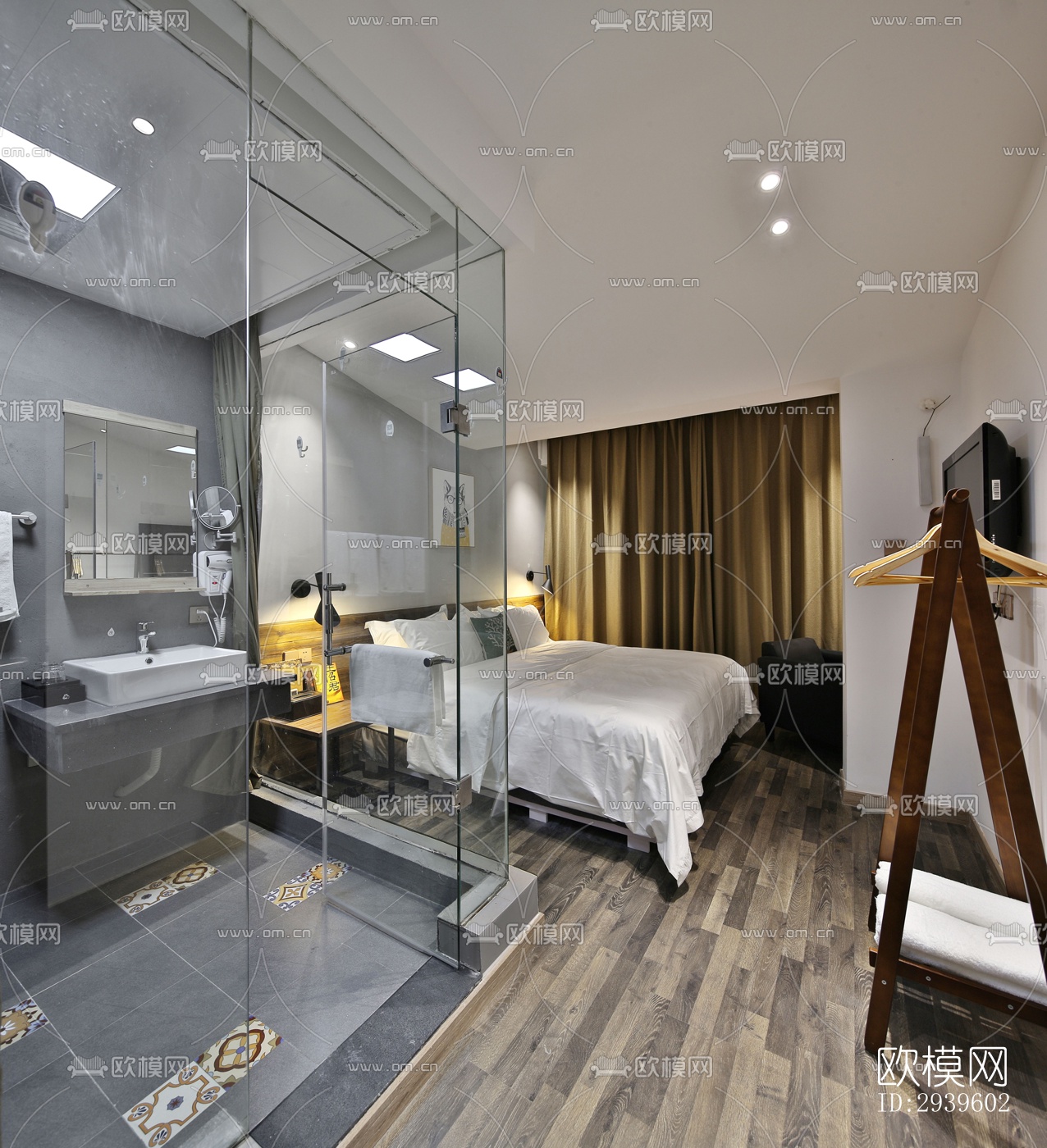 现代酒店民宿效果图下载（渲染图8）