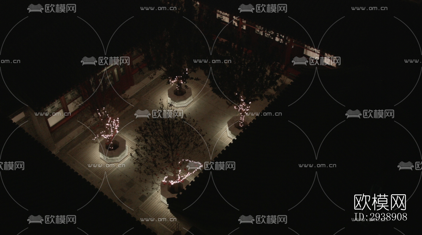 中式酒店民宿效果图下载（渲染图11）