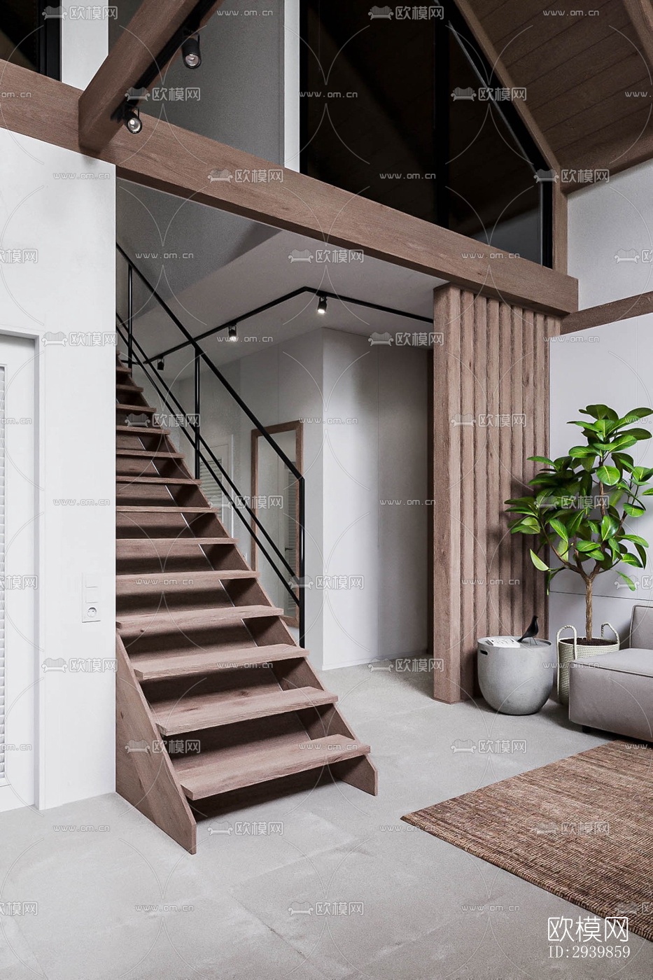 北欧别墅效果图下载（渲染图3）