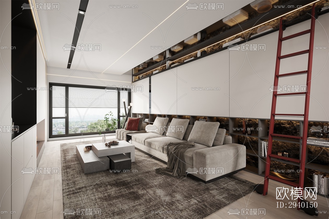 工业风平层效果图下载（渲染图6）