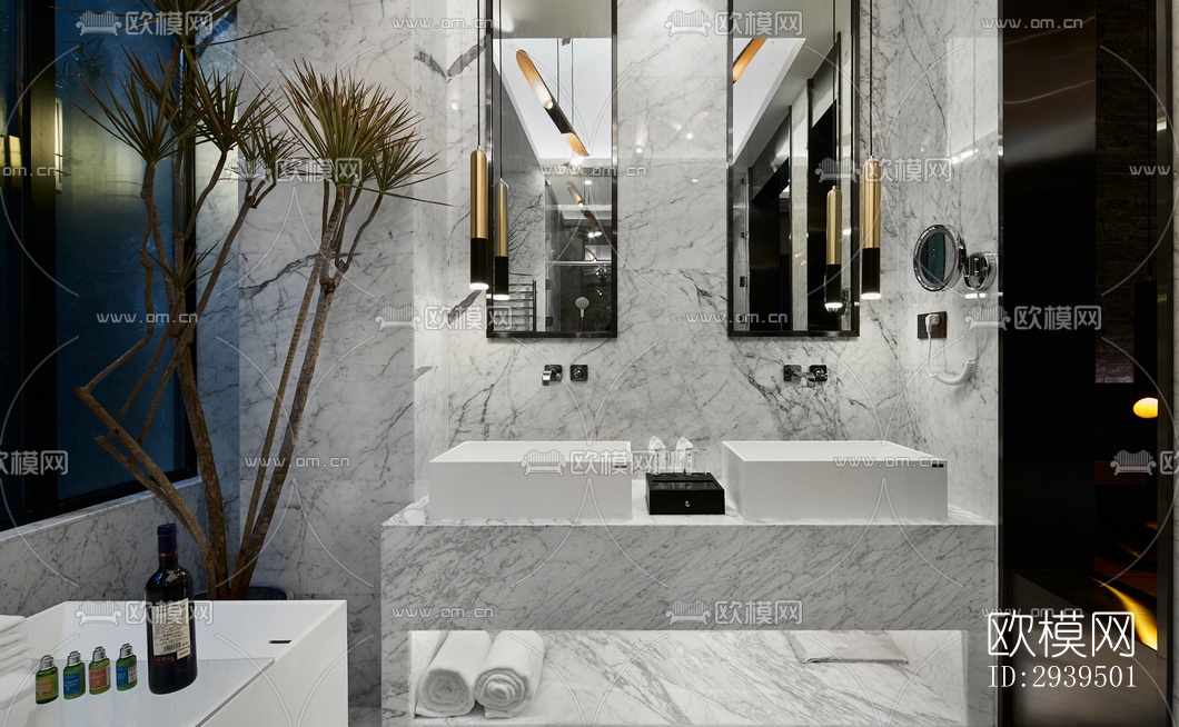 现代酒店民宿效果图下载（渲染图20）