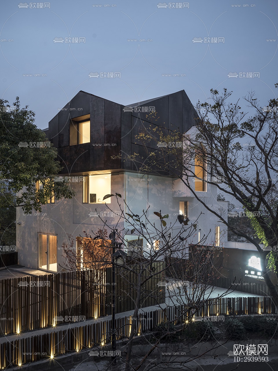 现代酒店民宿效果图下载（渲染图7）