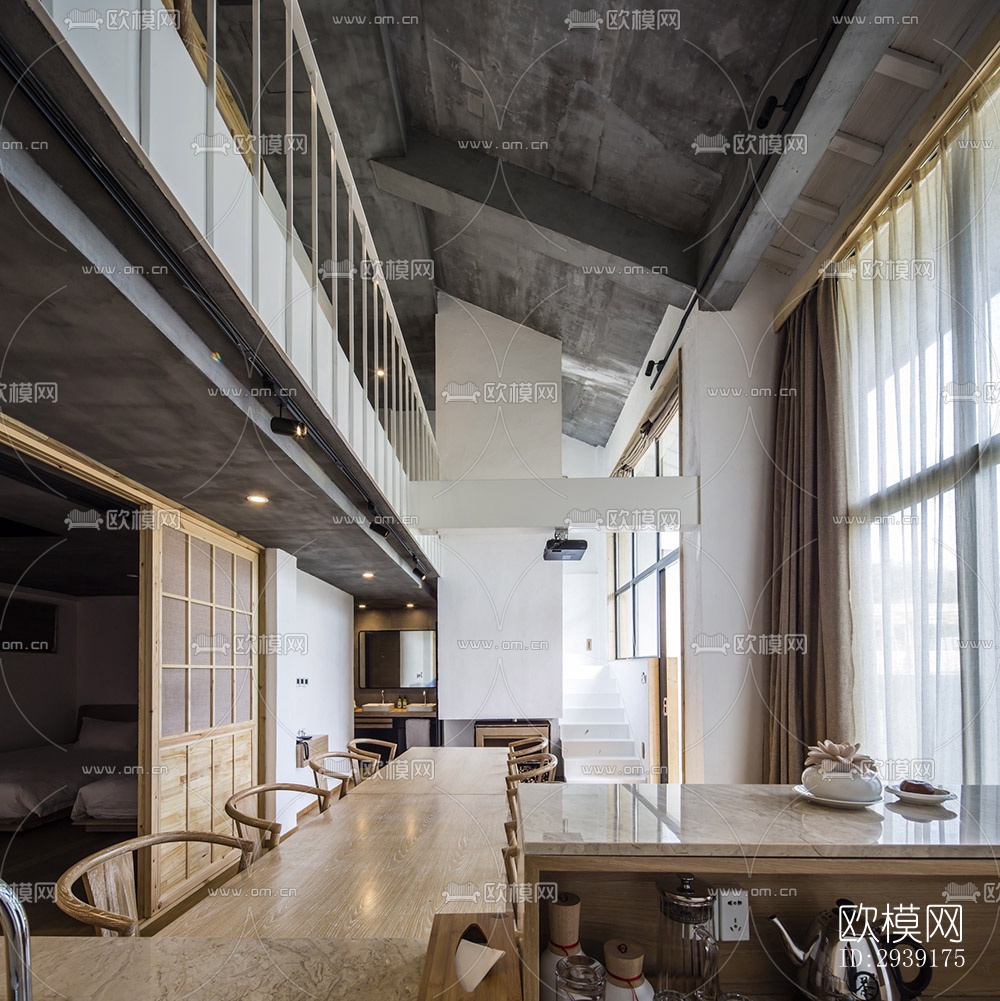 北欧酒店民宿效果图下载（渲染图9）