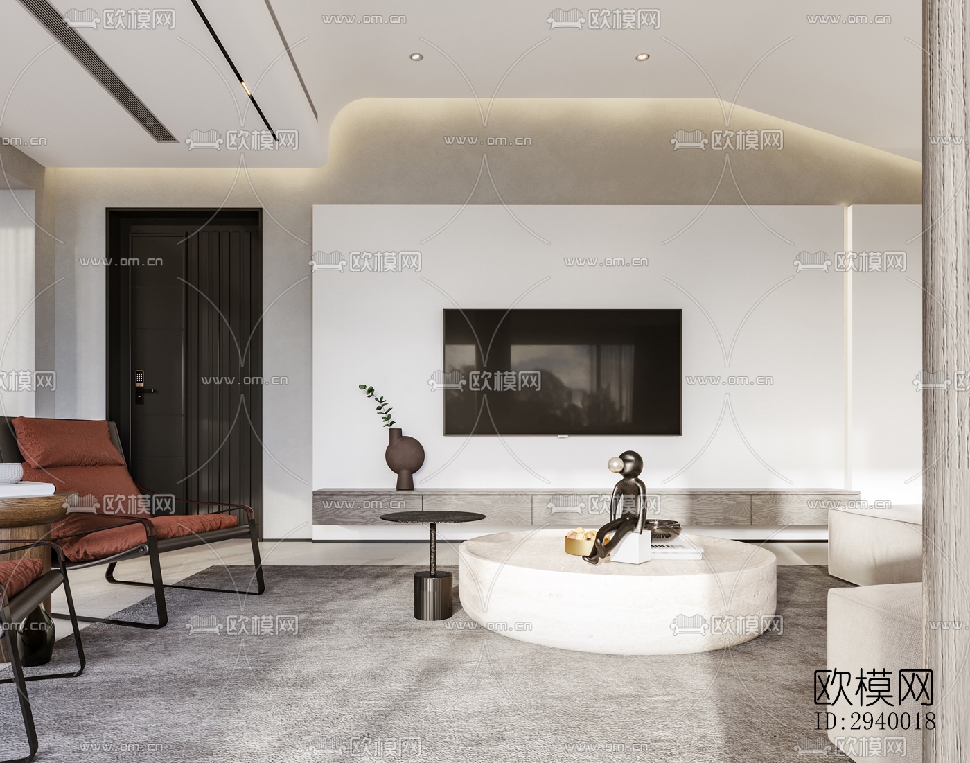 侘寂平层效果图下载（渲染图13）