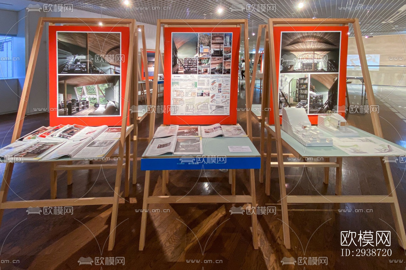 现代展览展厅效果图下载（渲染图3）