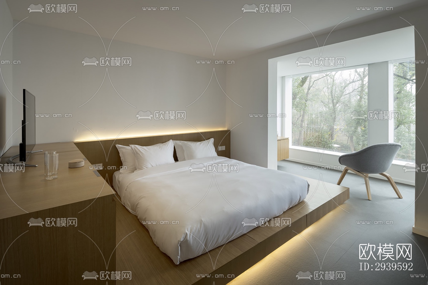 现代酒店民宿效果图下载（渲染图6）