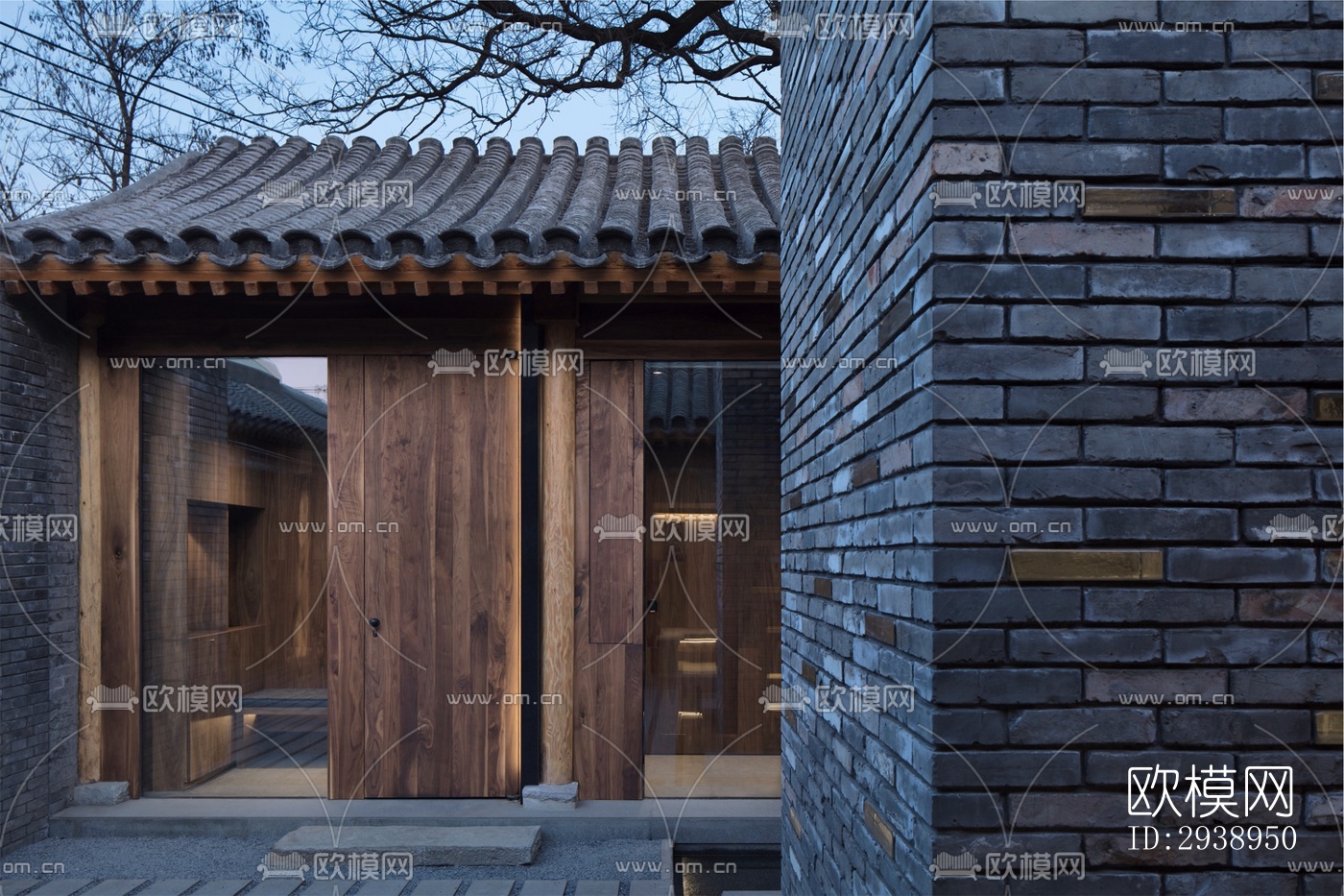 中式酒店民宿效果图下载（渲染图11）