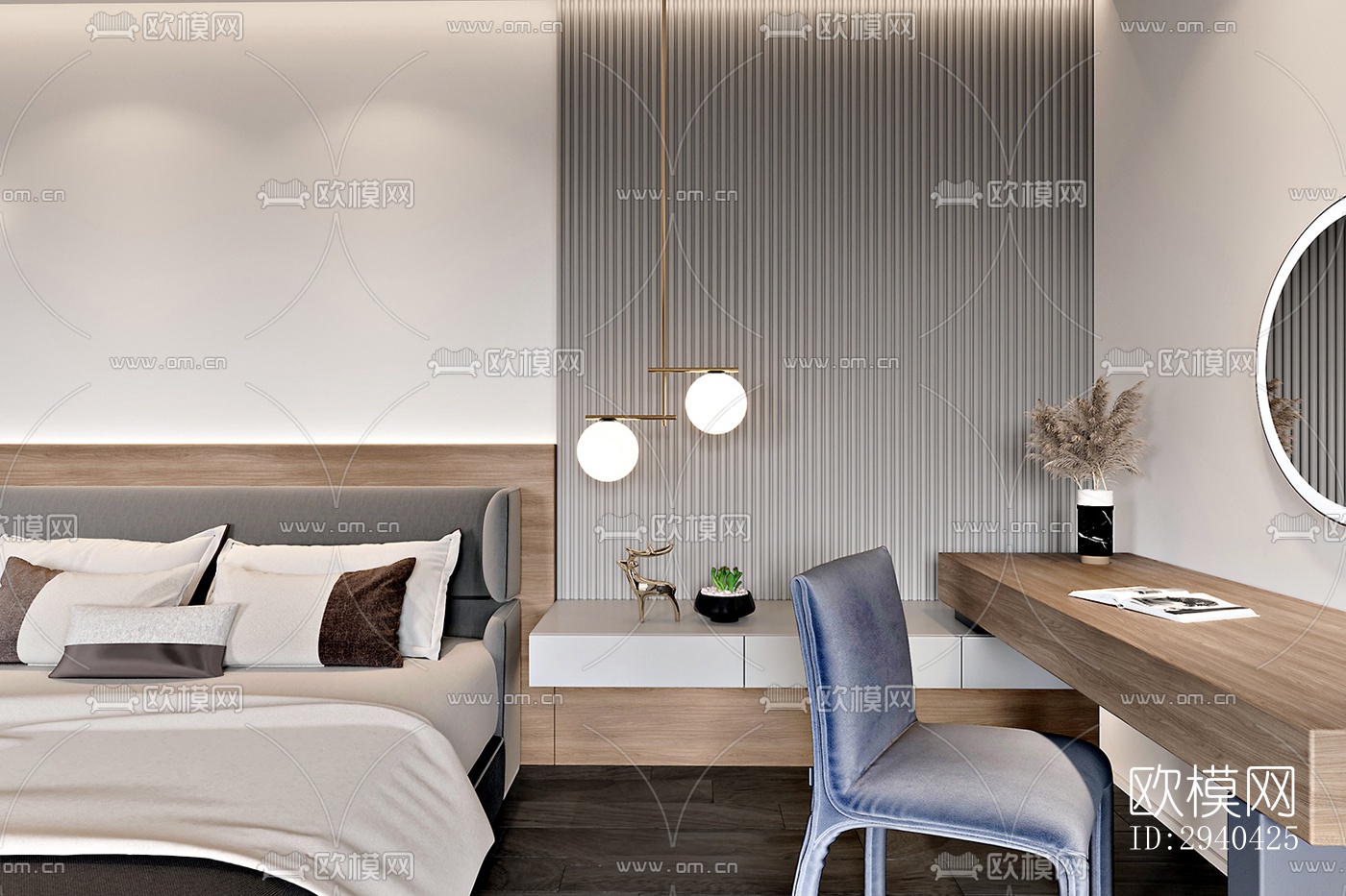 现代平层效果图下载（渲染图14）