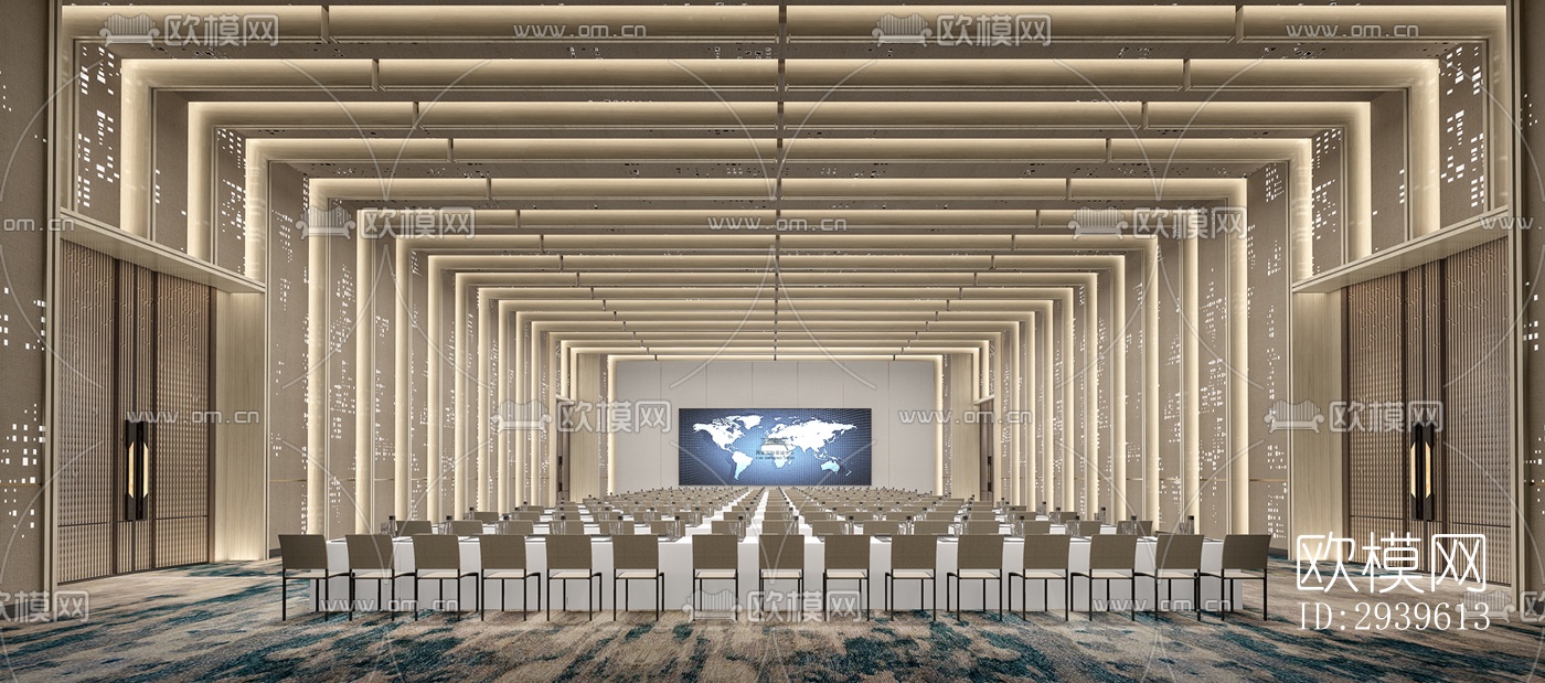 现代酒店民宿效果图下载（渲染图6）