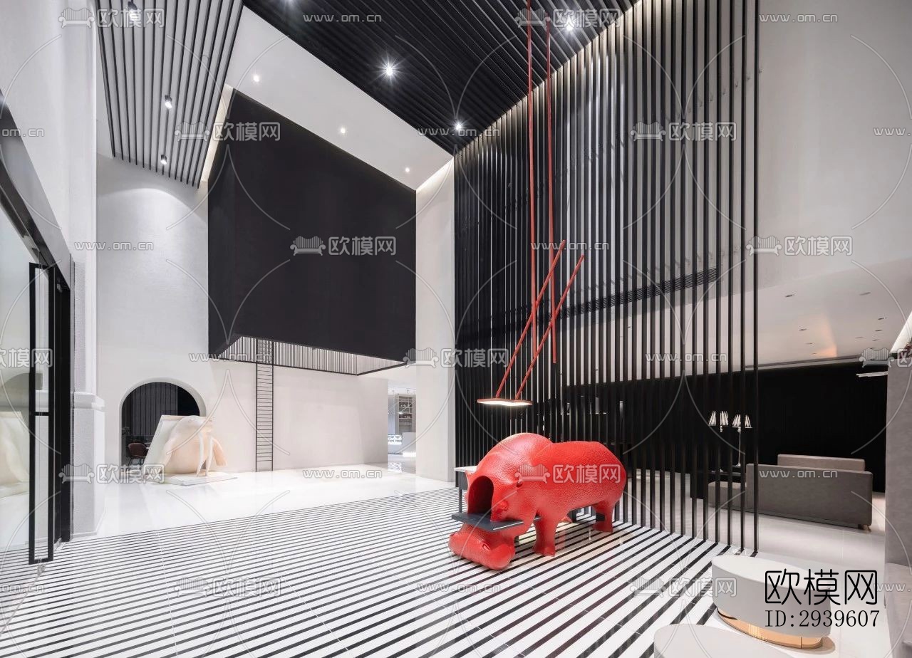 现代酒店民宿效果图下载（渲染图7）