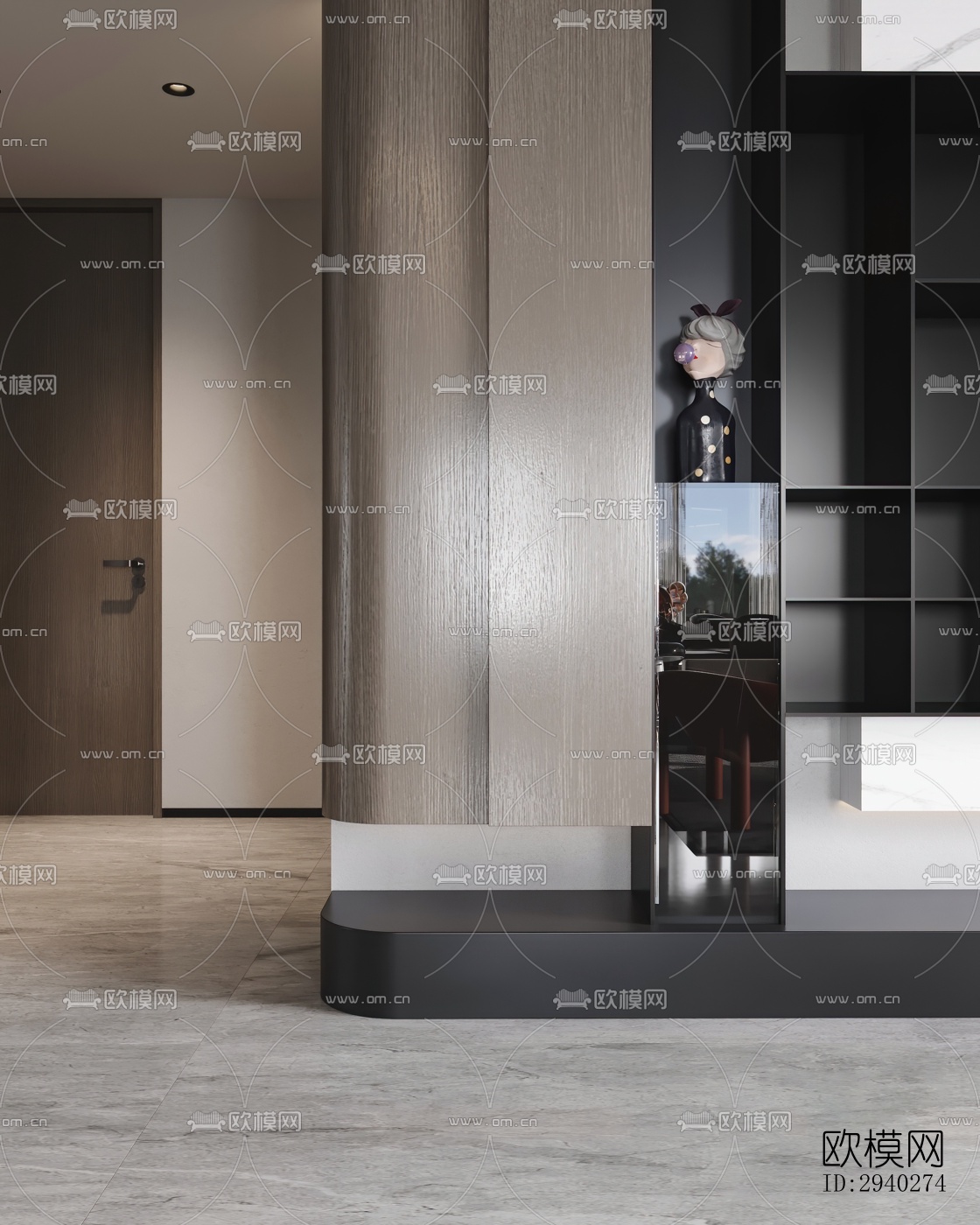 现代平层效果图下载（渲染图3）