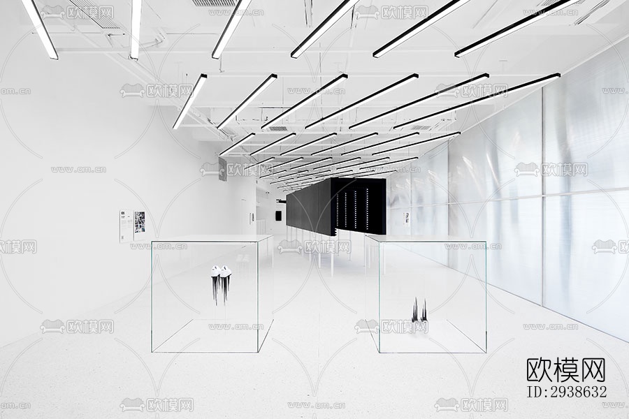 现代展览展厅效果图下载（渲染图4）