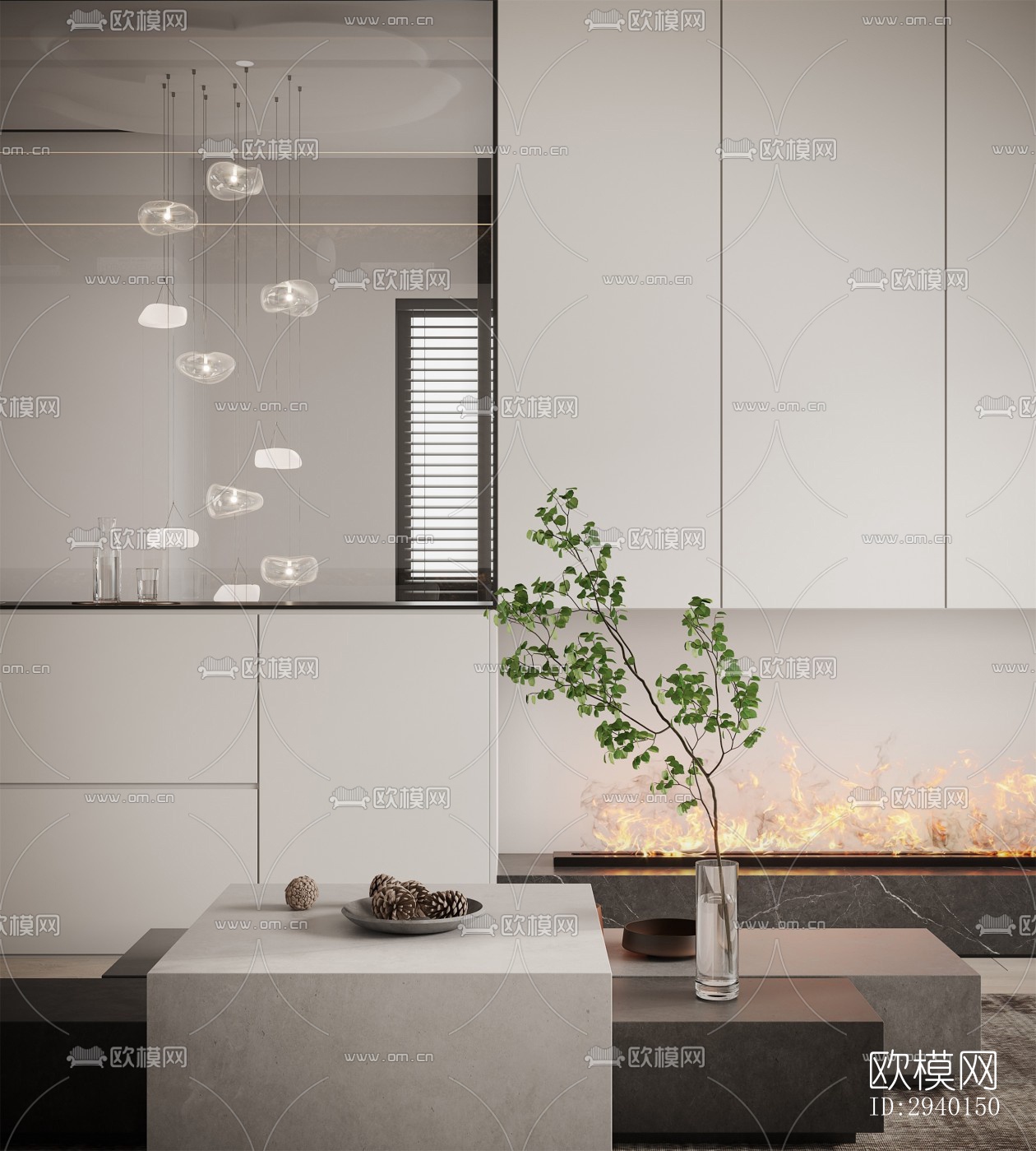 工业风平层效果图下载（渲染图10）