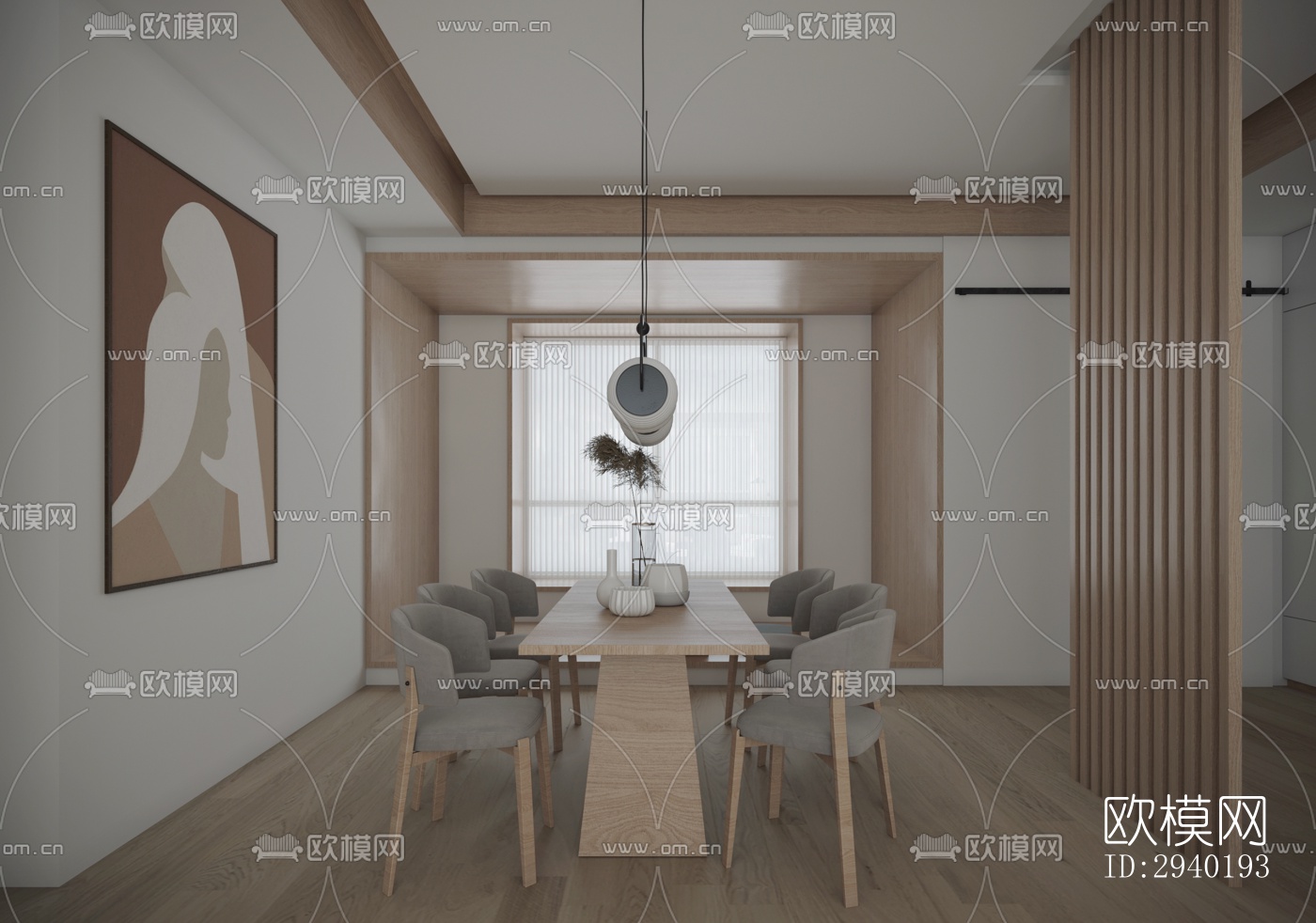 日式平层效果图下载（渲染图2）