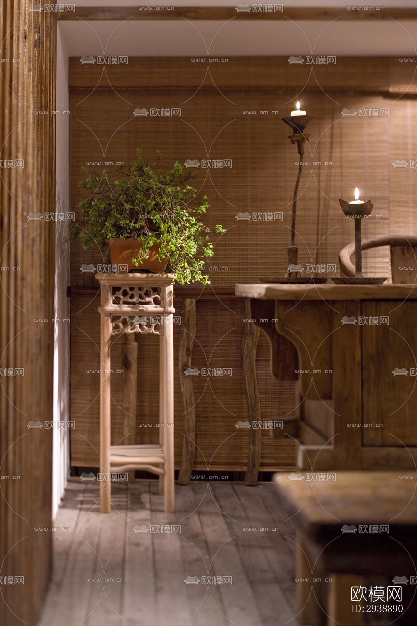 中式酒店民宿效果图下载（渲染图8）