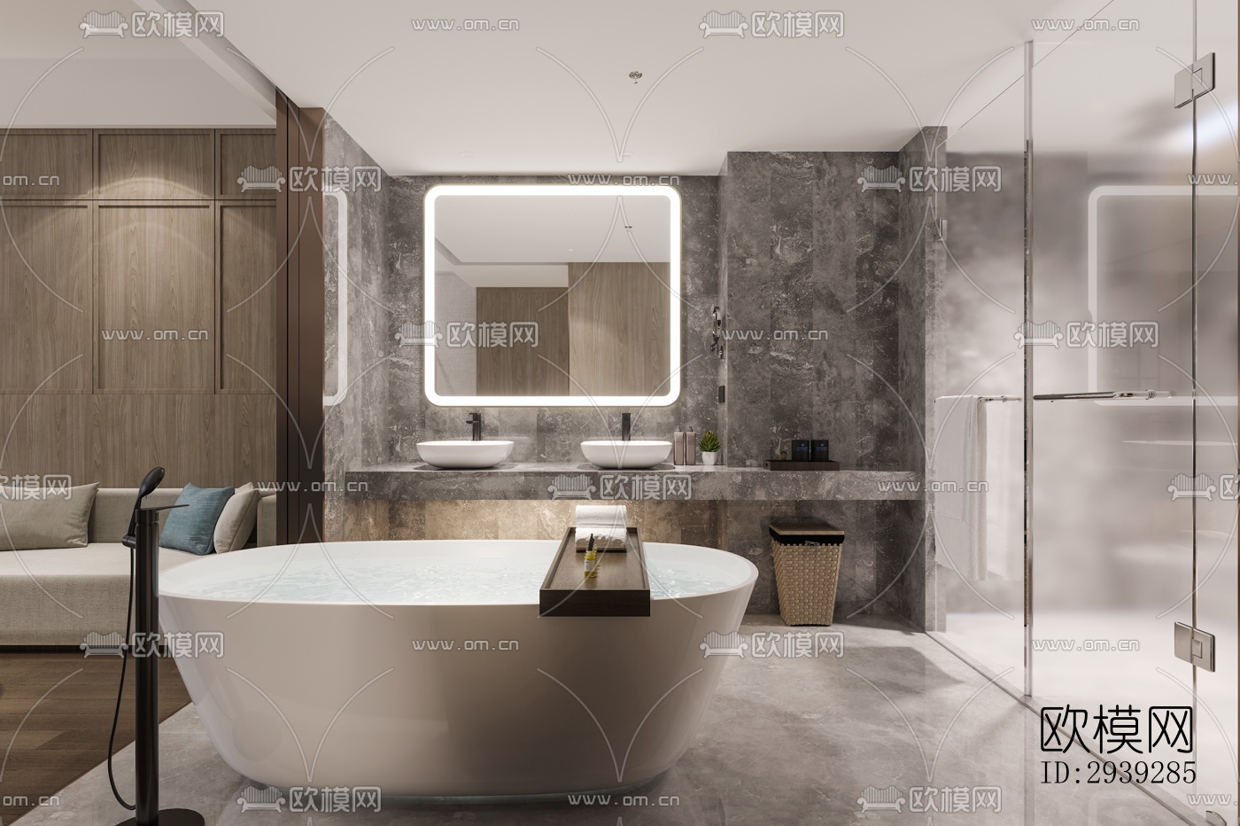 新中式酒店民宿效果图下载（渲染图8）