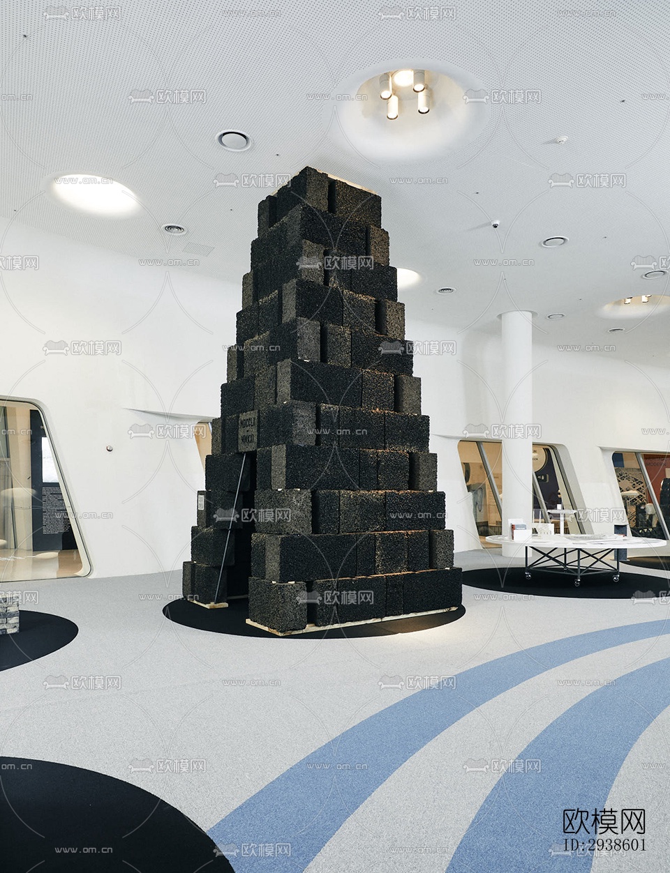 工业风展览展厅效果图下载（渲染图2）