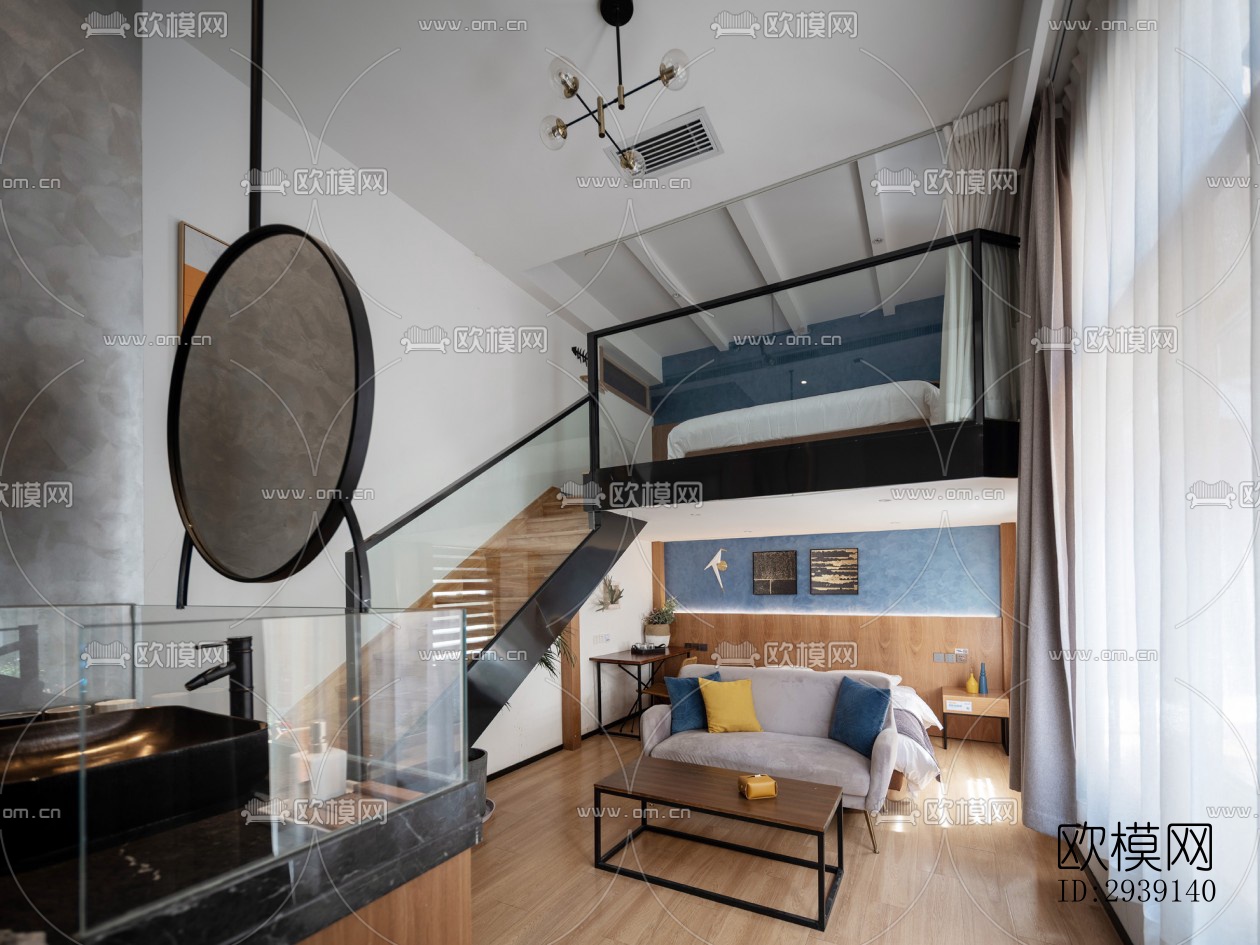 北欧酒店民宿效果图下载（渲染图6）