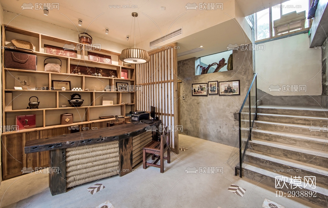 中式酒店民宿效果图下载（渲染图15）