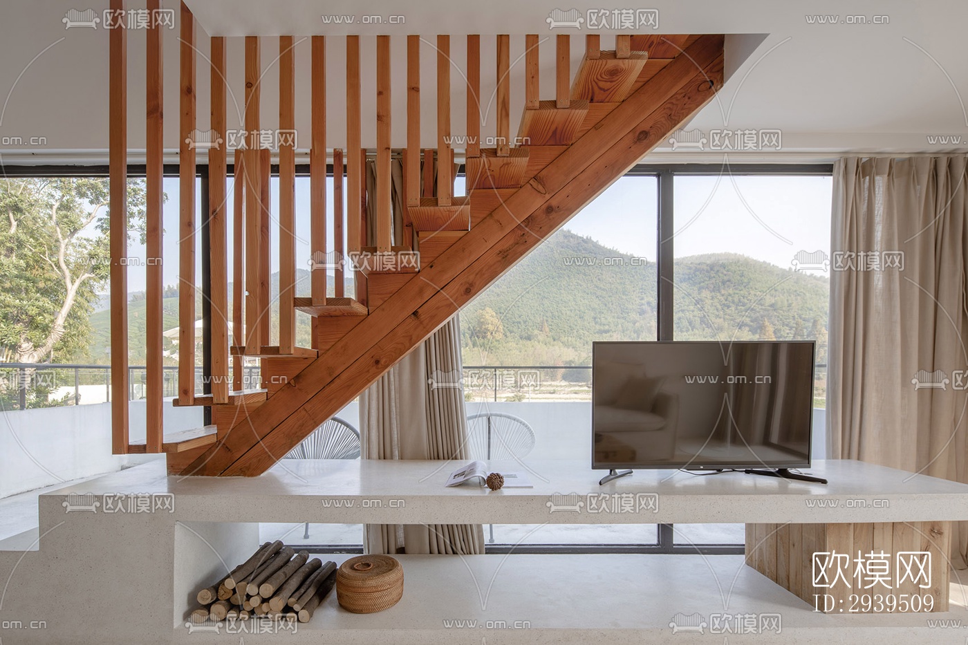 现代酒店民宿效果图下载（渲染图11）