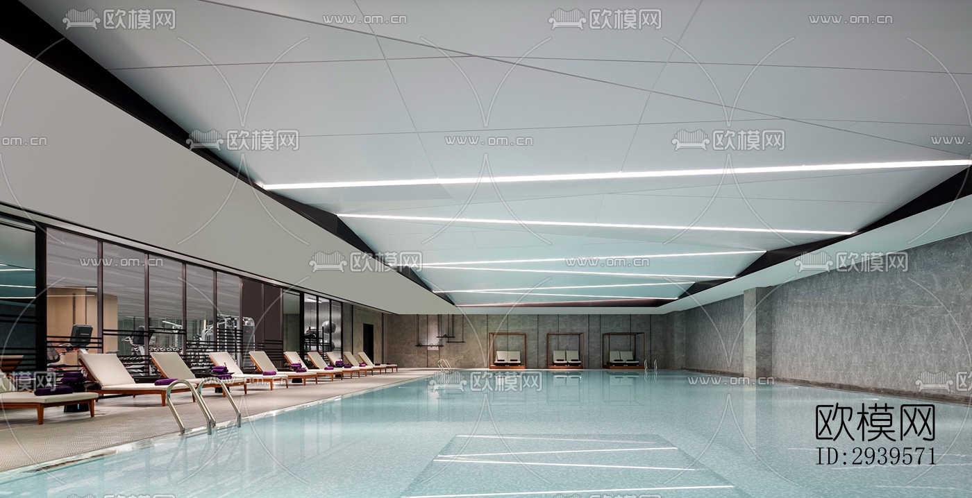 现代酒店民宿效果图下载（渲染图3）