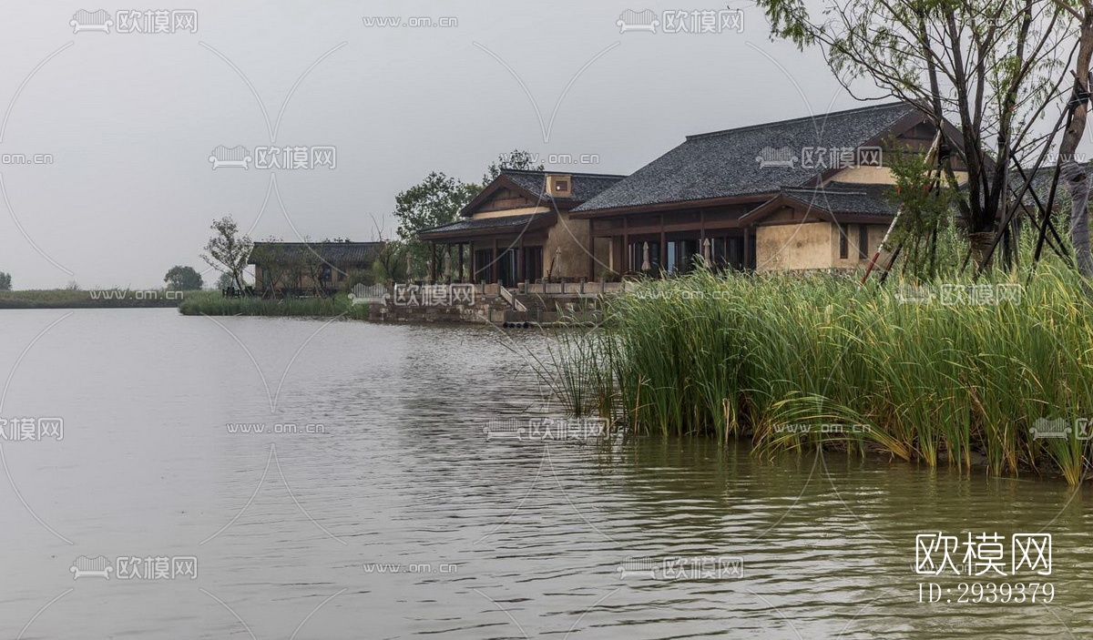 新中式酒店民宿效果图下载（渲染图1）