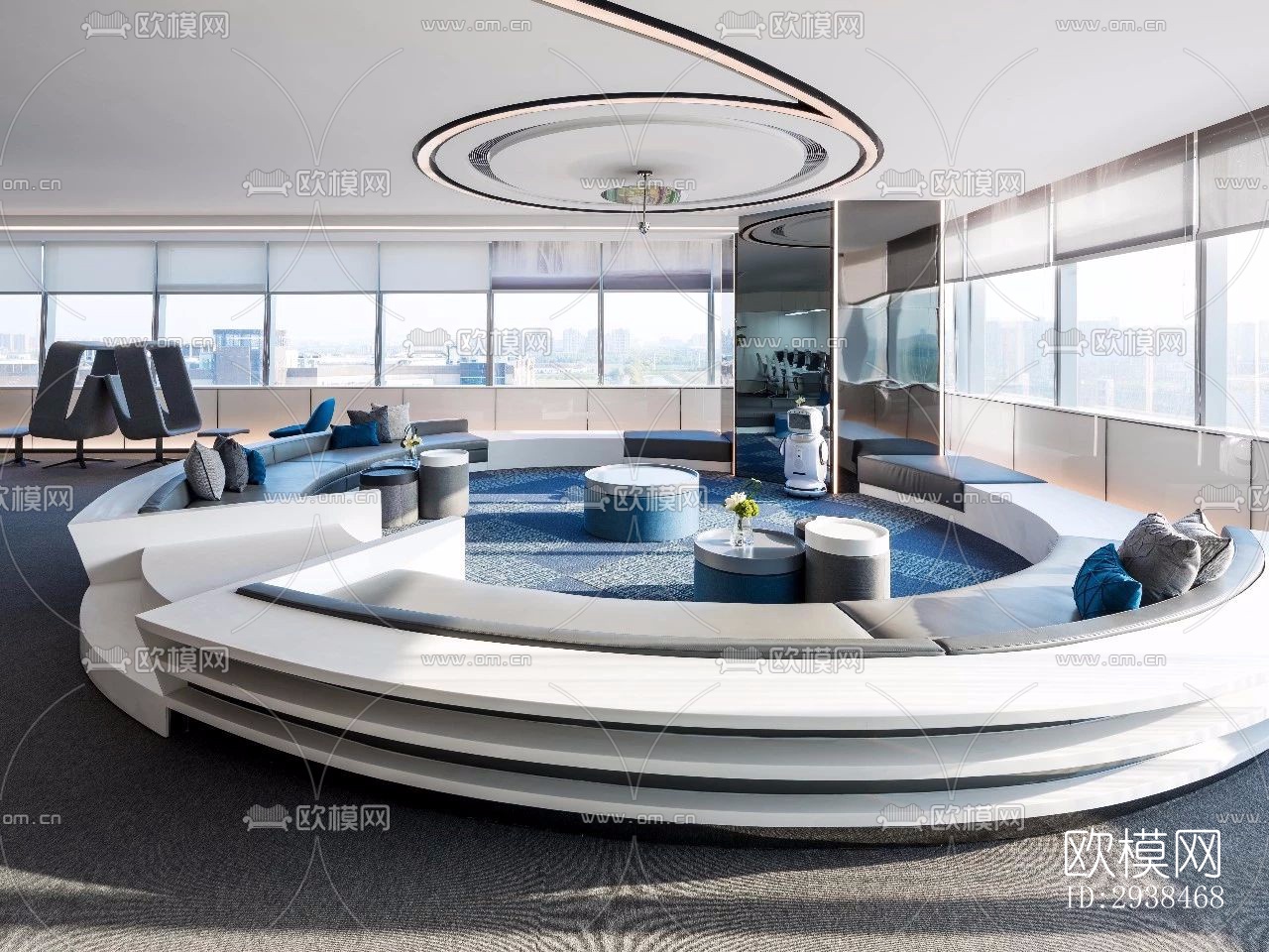 高级灰售楼处效果图下载（渲染图19）