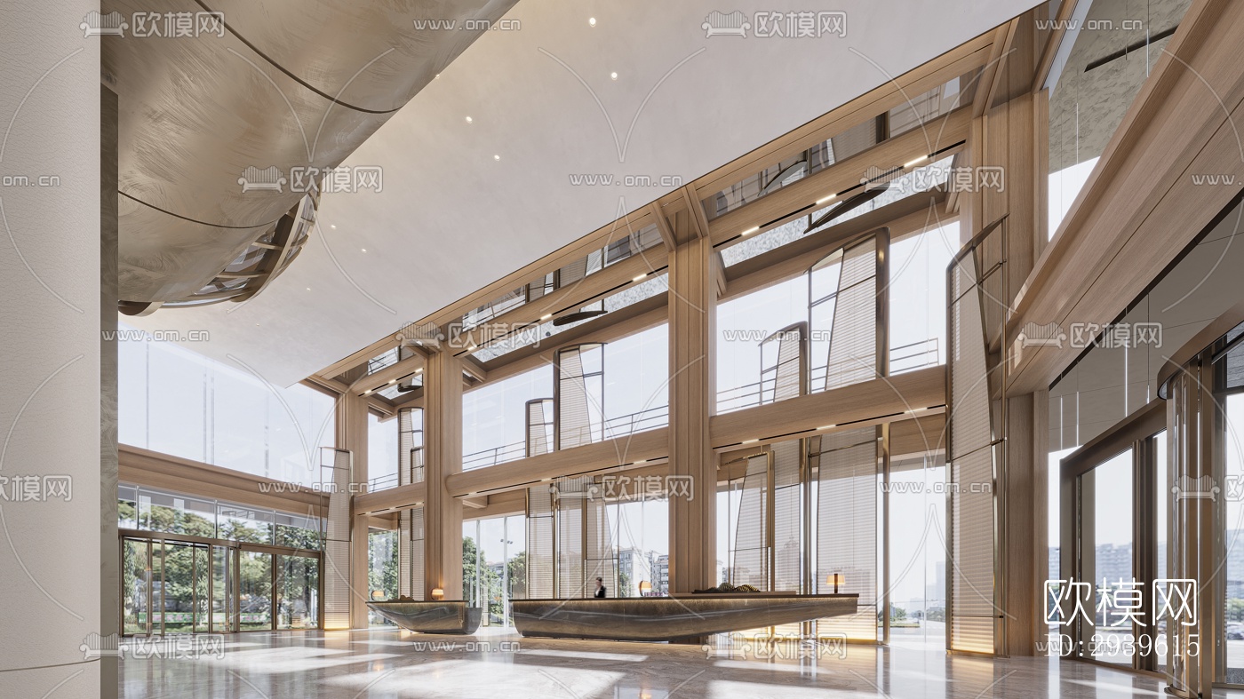 现代酒店民宿效果图下载（渲染图15）