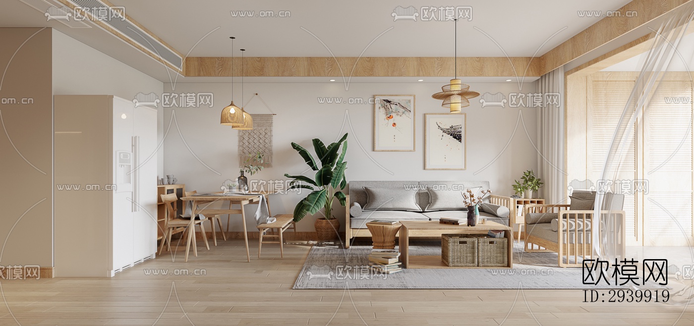 侘寂复式效果图下载（渲染图5）