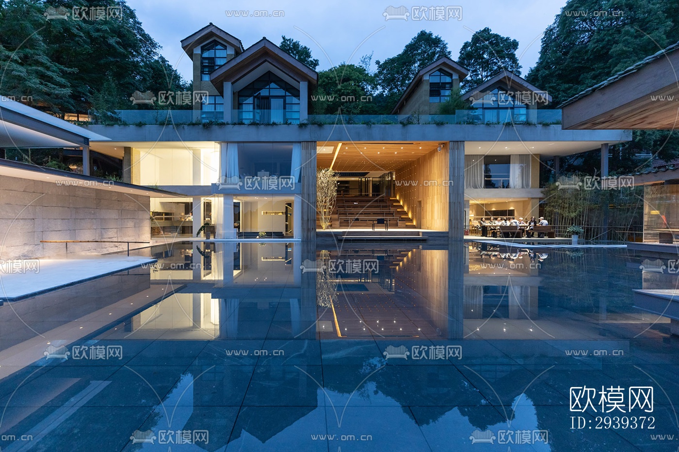 中式酒店民宿效果图下载（渲染图15）