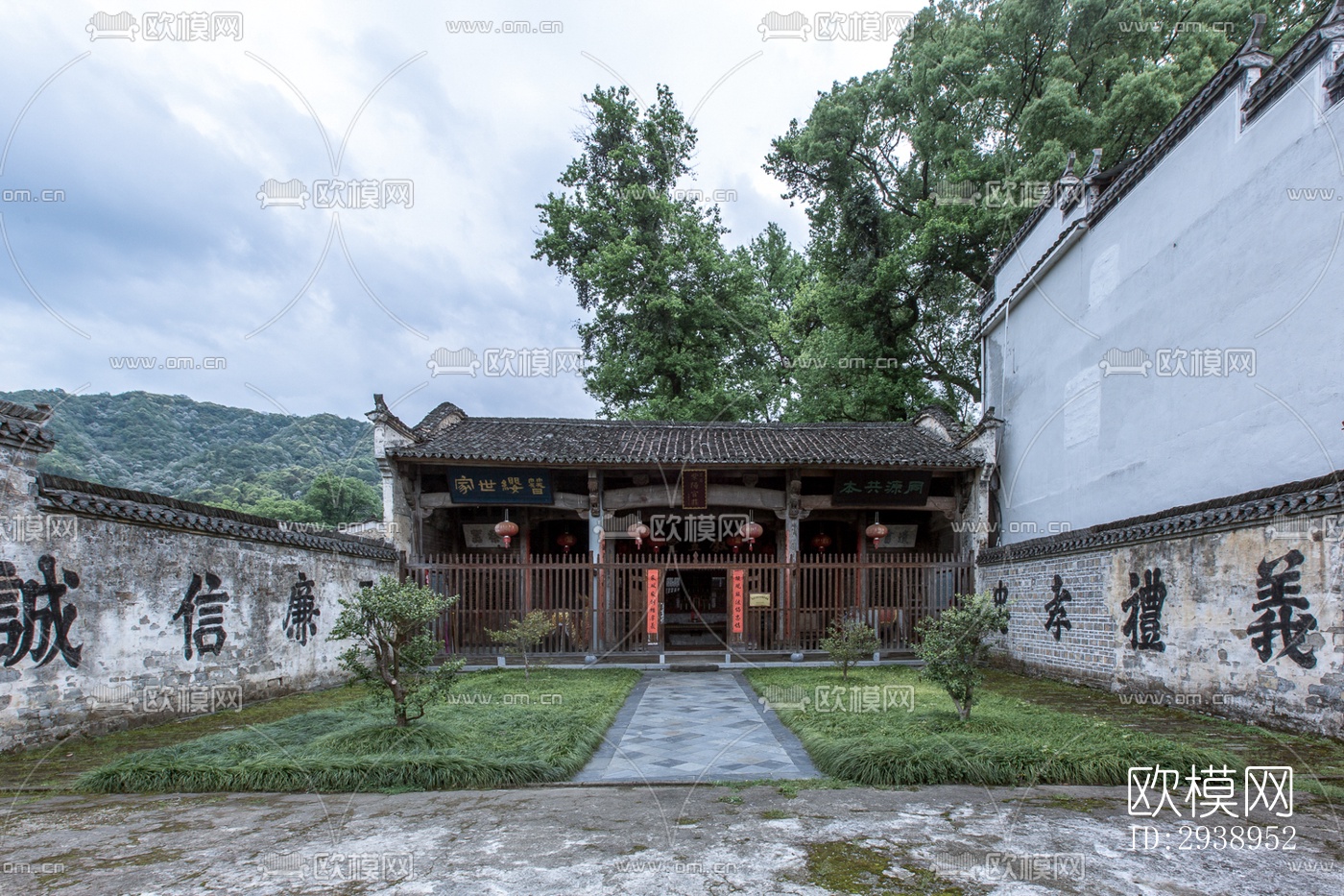 中式酒店民宿效果图下载（渲染图12）