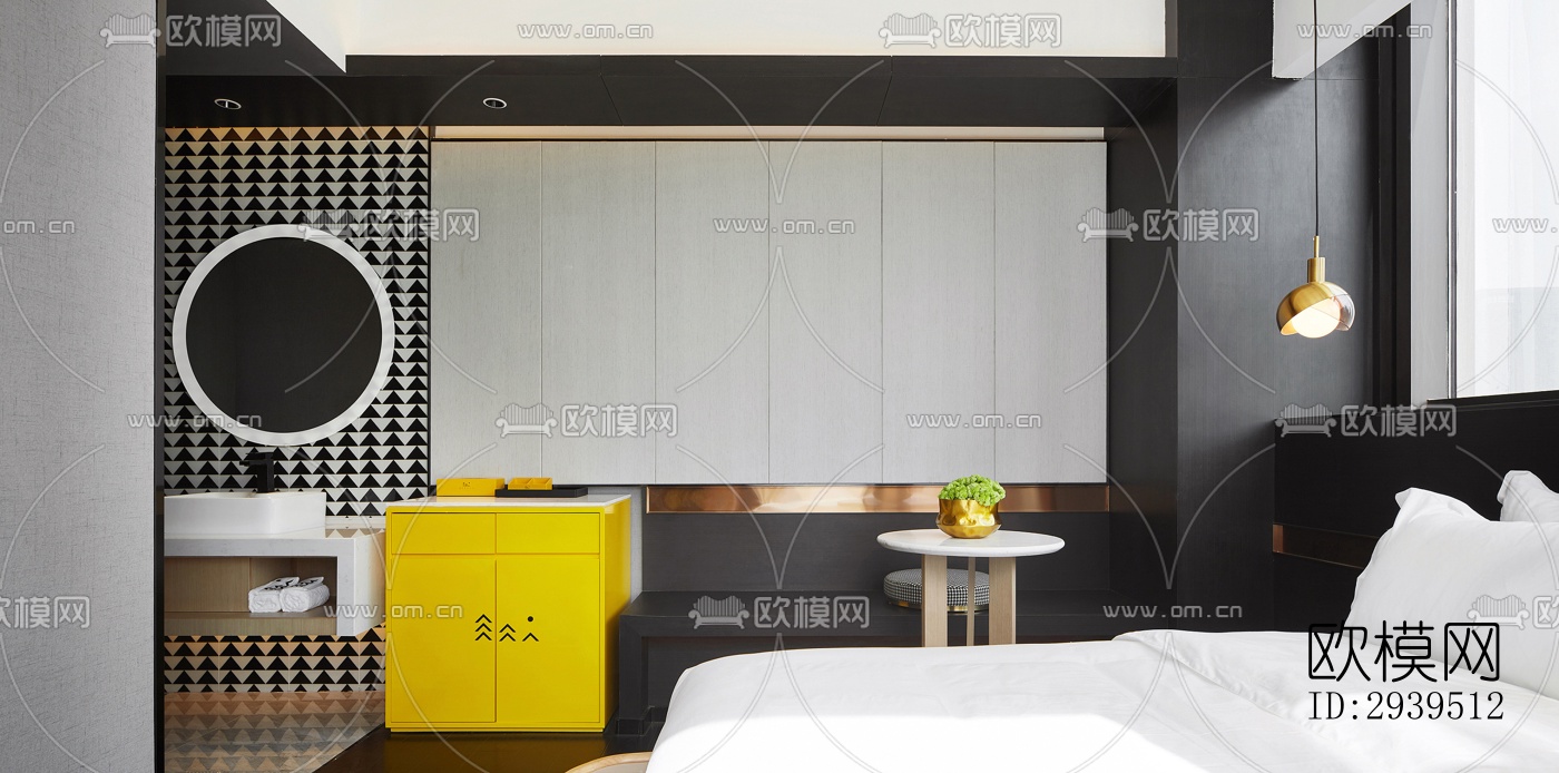 现代酒店民宿效果图下载（渲染图16）