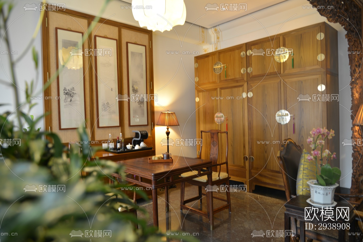 中式酒店民宿效果图下载（渲染图5）