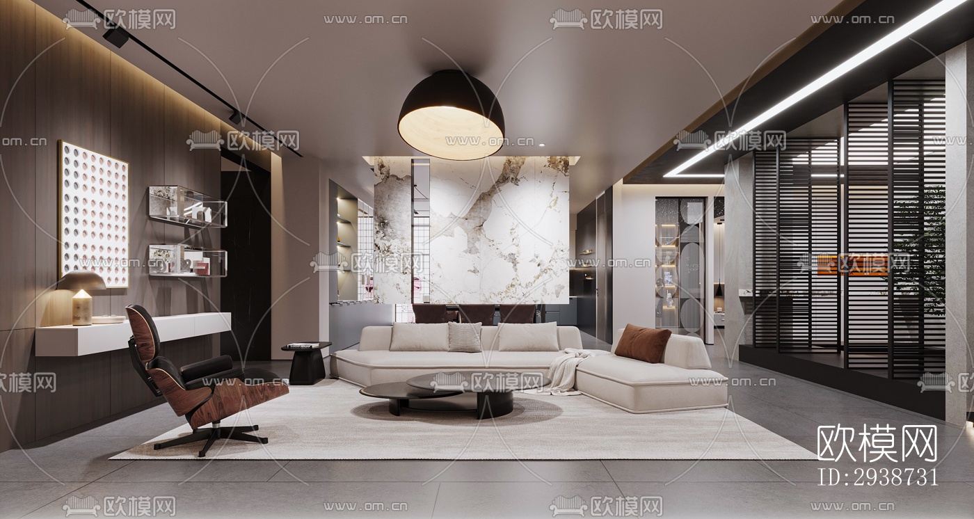 现代展览展厅效果图下载（渲染图5）