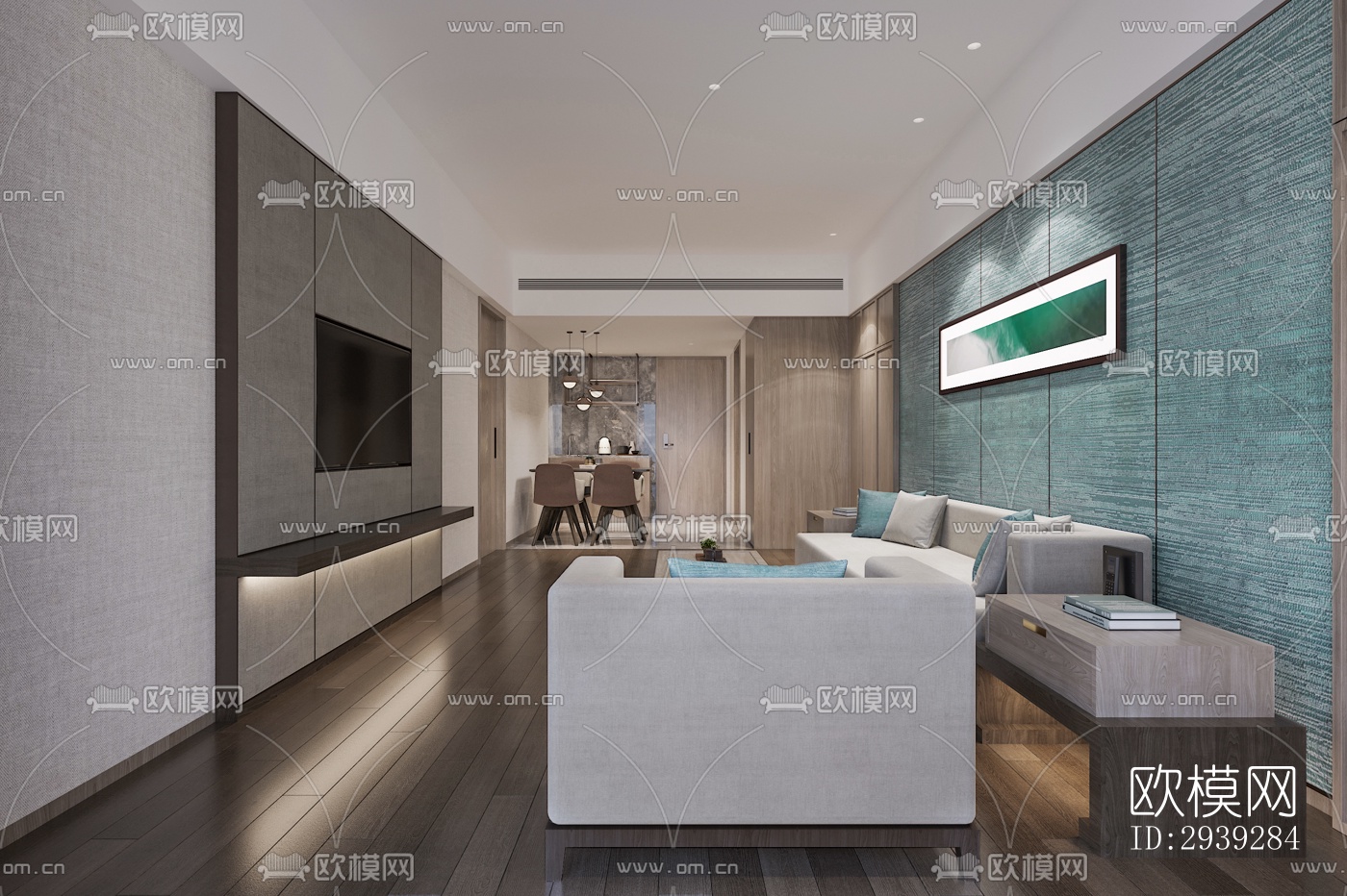 新中式酒店民宿效果图下载（渲染图8）