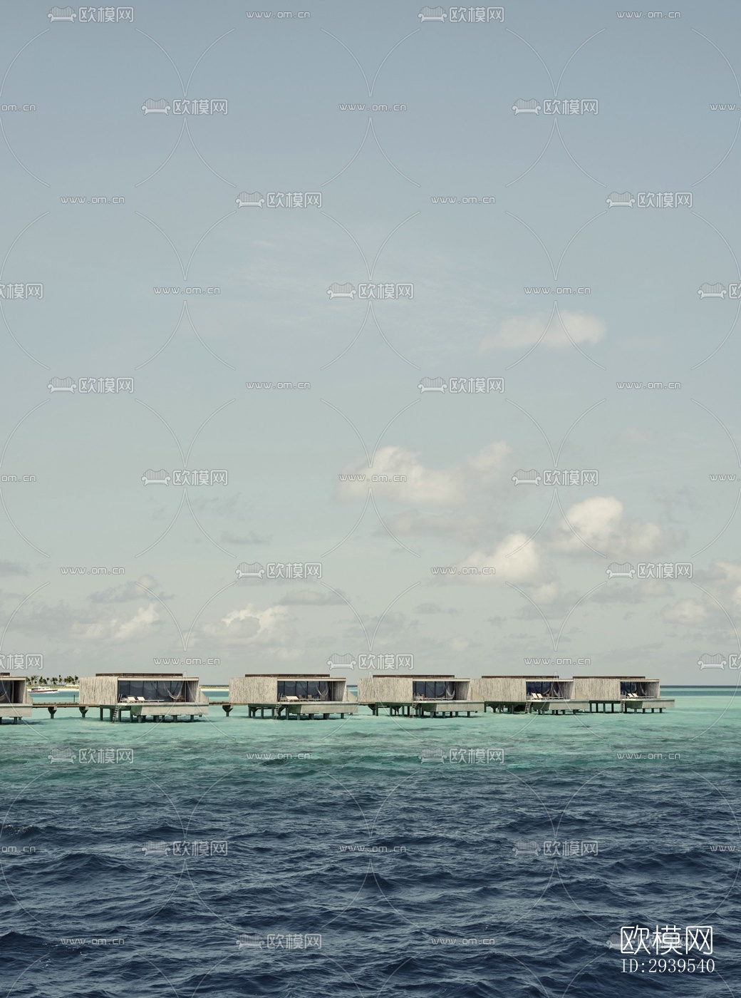 现代酒店民宿效果图下载（渲染图6）