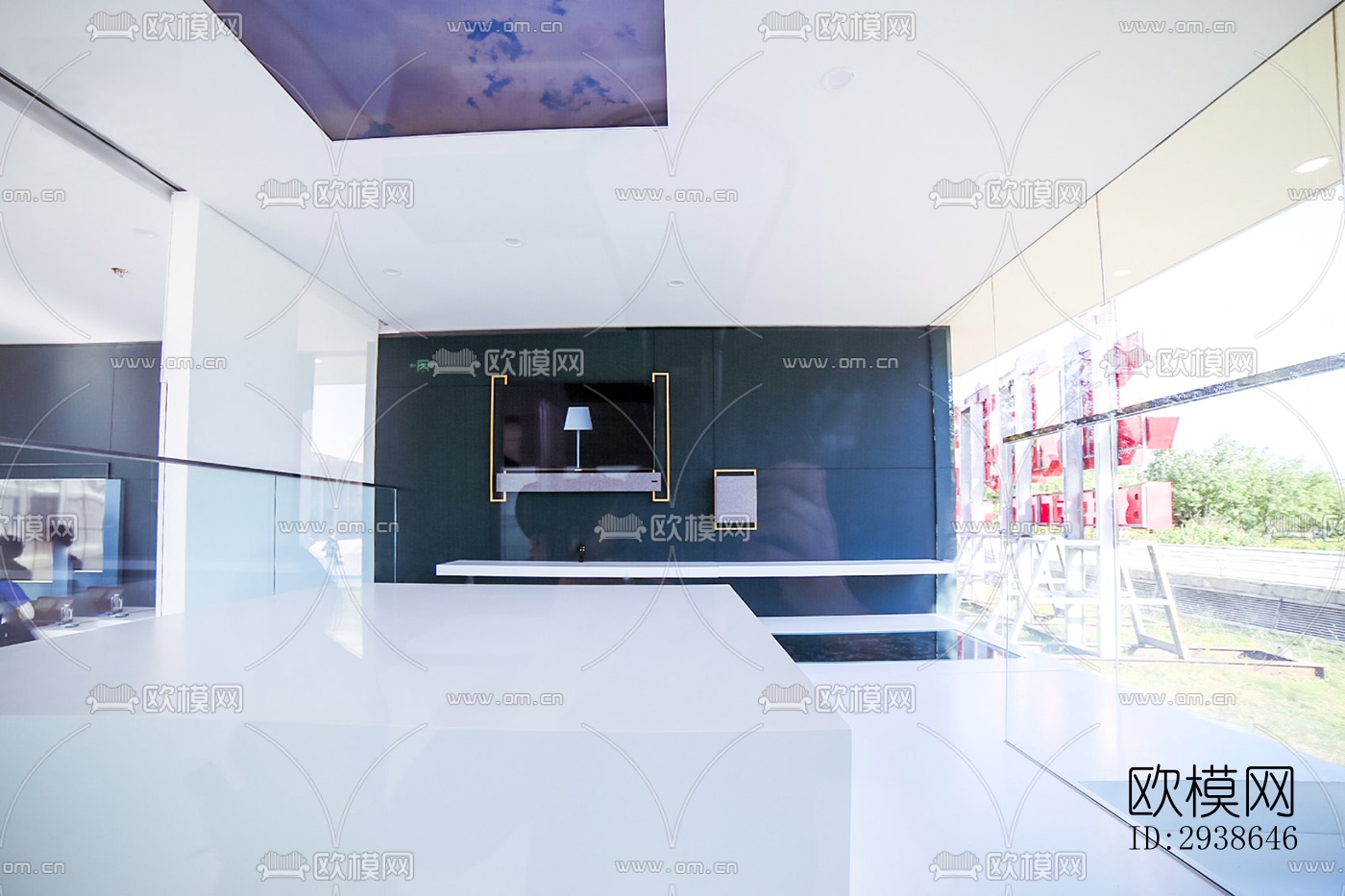 现代展览展厅效果图下载（渲染图2）