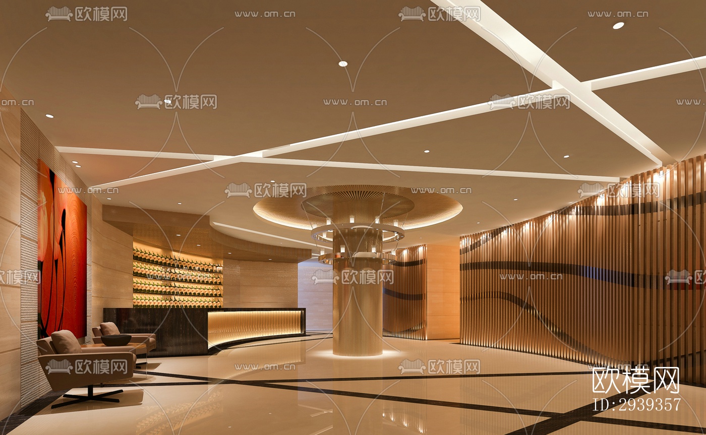 新中式酒店民宿效果图下载（渲染图9）