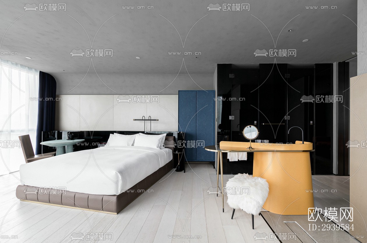 现代酒店民宿效果图下载（渲染图4）