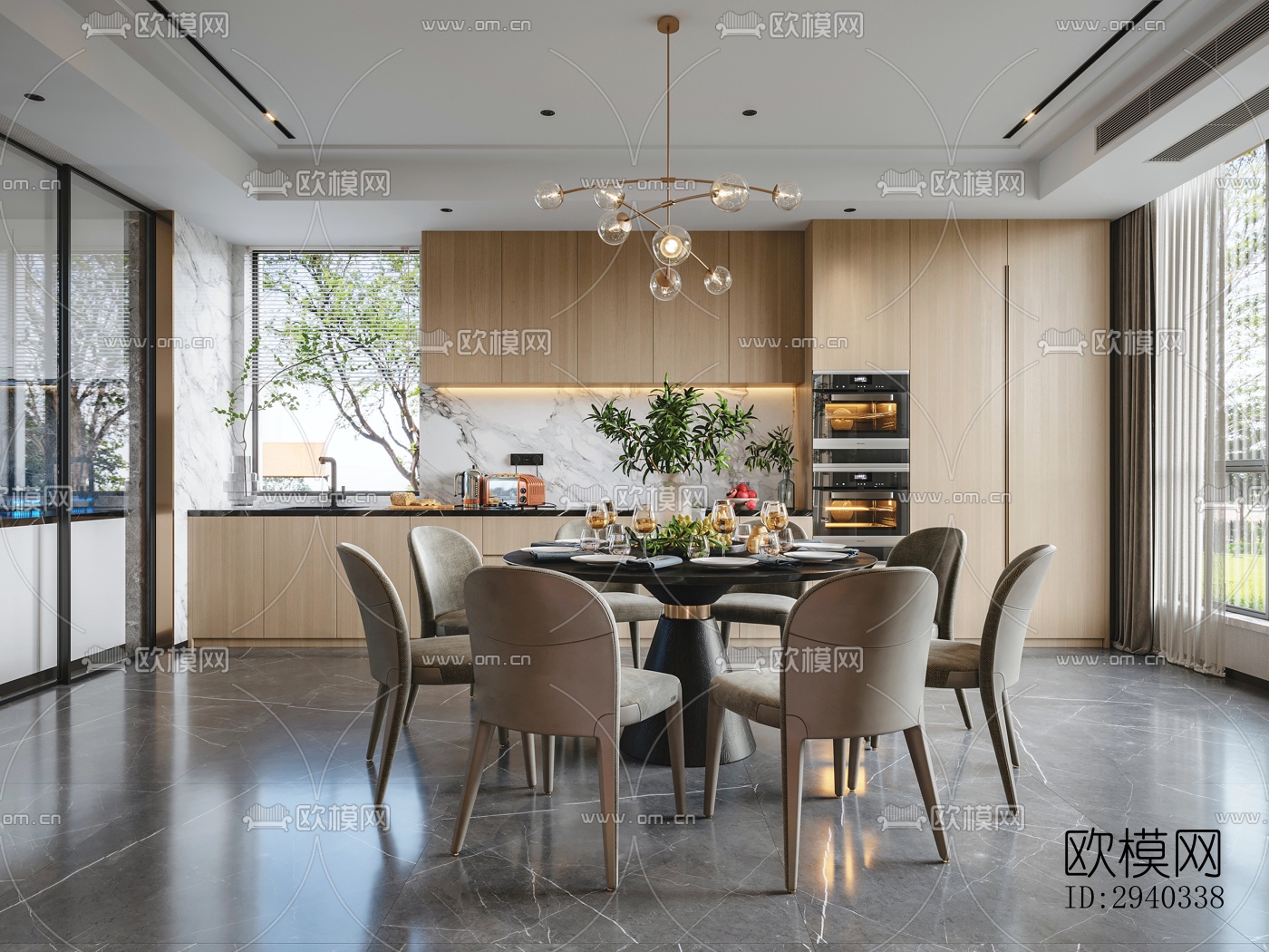 现代平层效果图下载（渲染图7）