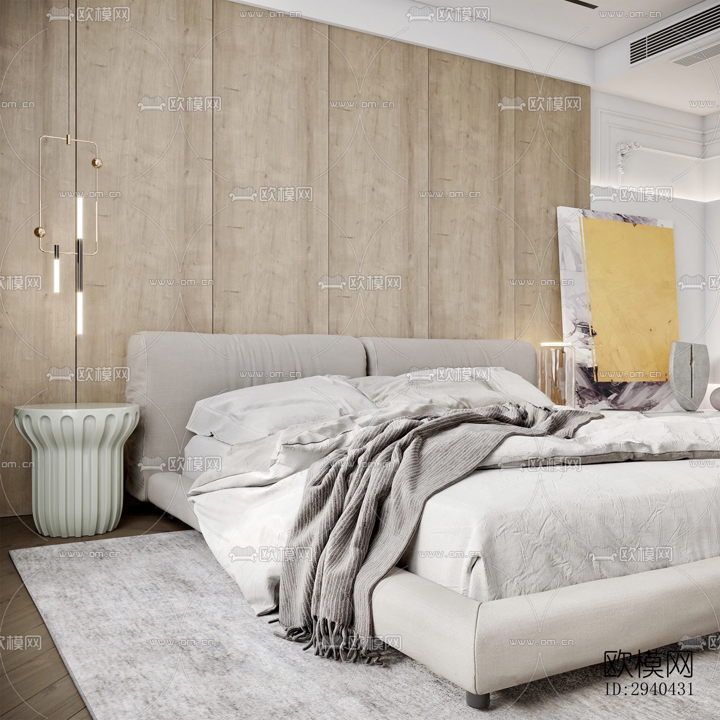 现代平层效果图下载（渲染图8）