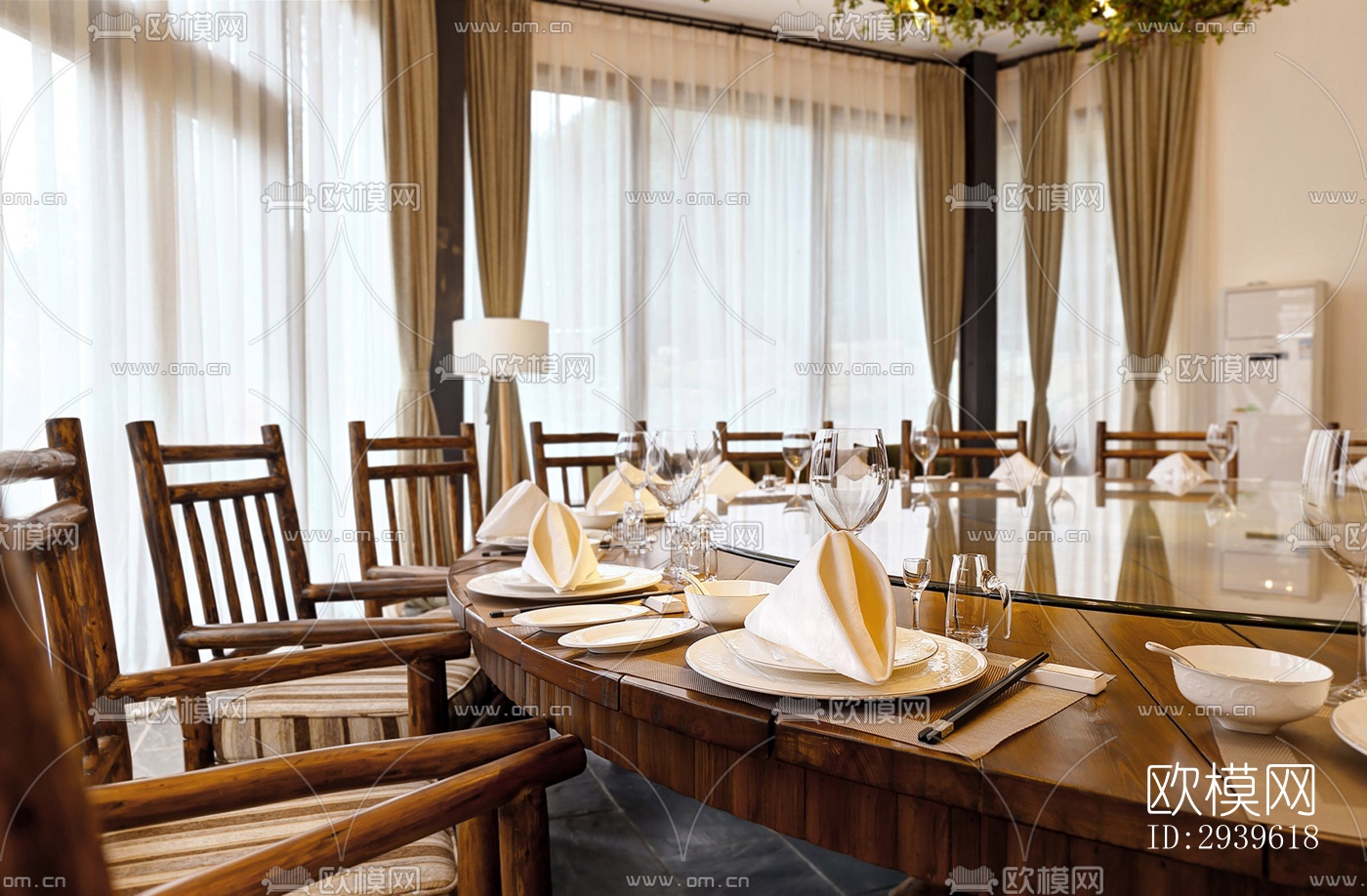 美式酒店民宿效果图下载（渲染图7）