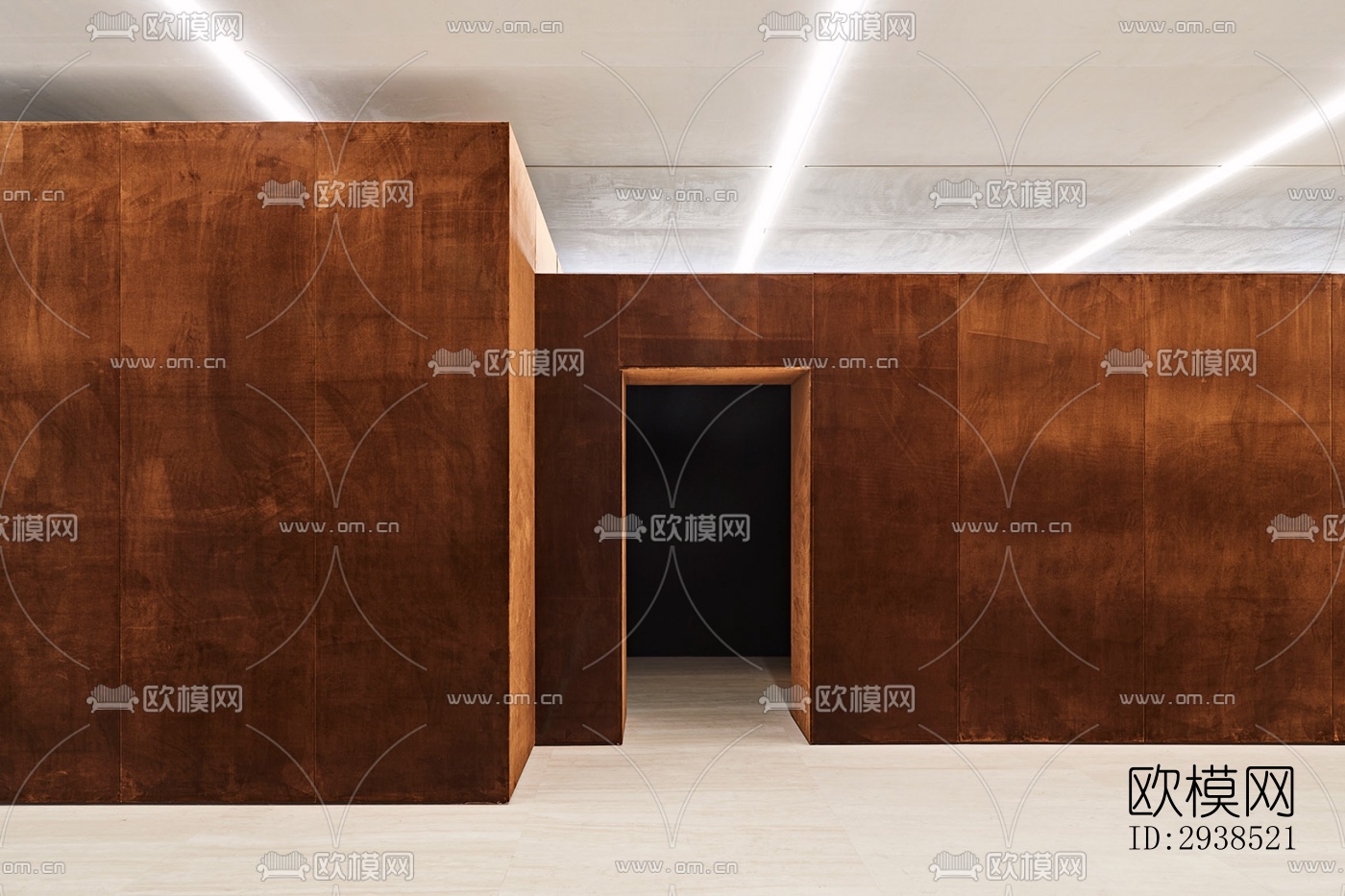 侘寂展览展厅效果图下载（渲染图15）