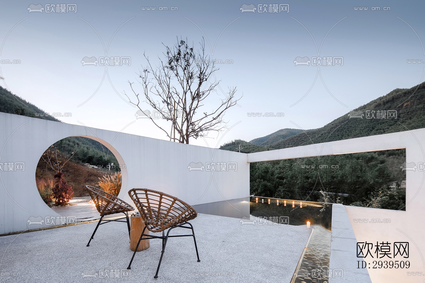 现代酒店民宿效果图下载（渲染图1）