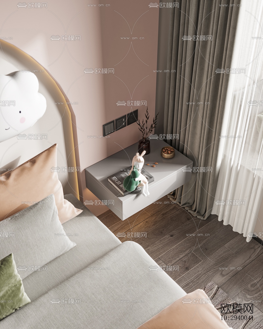 侘寂平层效果图下载（渲染图10）