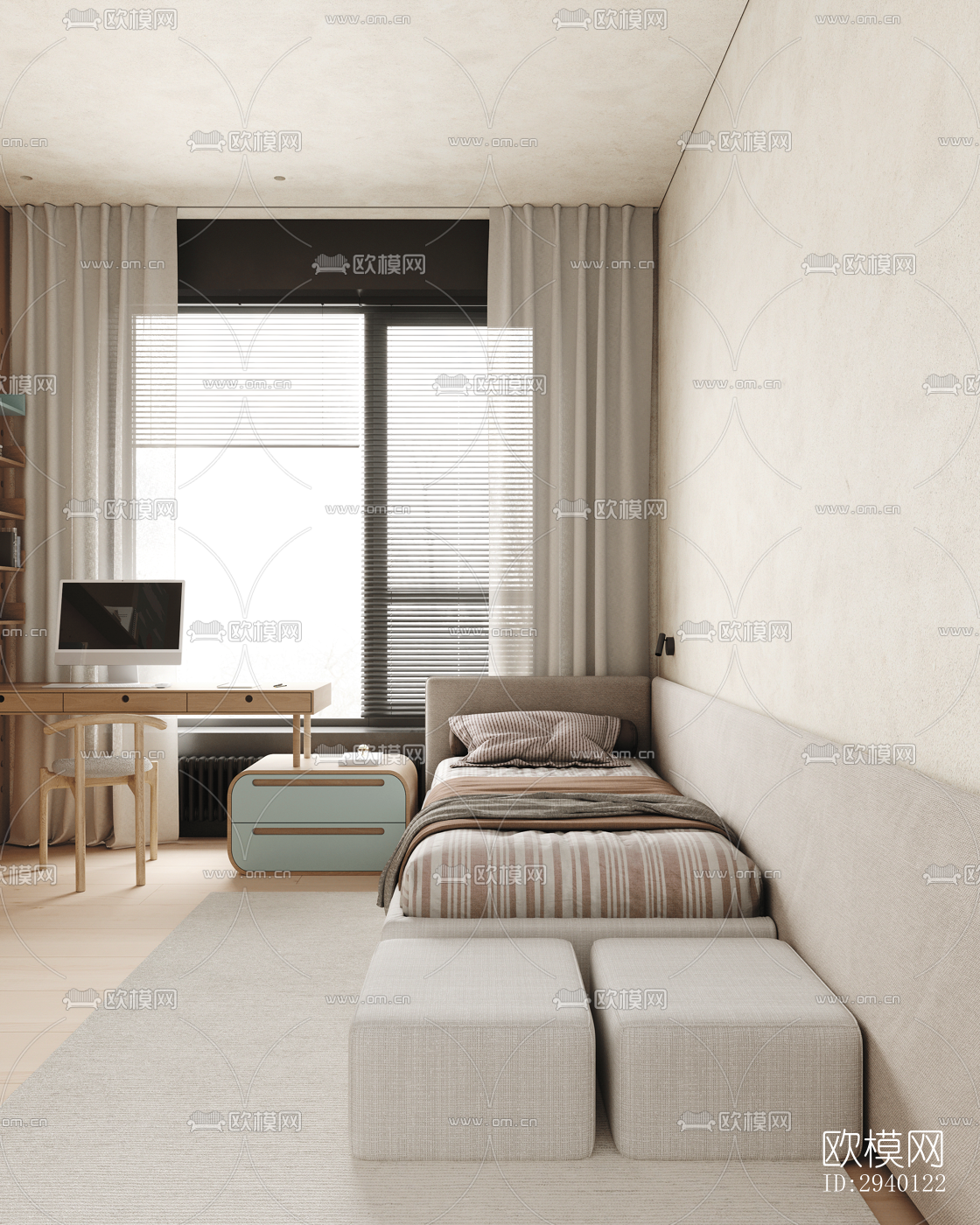 北欧平层效果图下载（渲染图14）