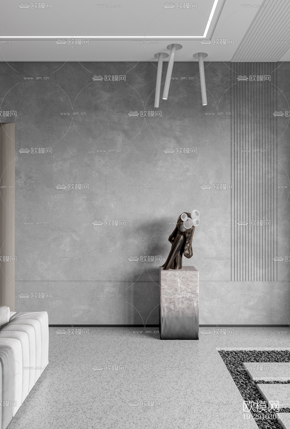 现代平层效果图下载（渲染图13）