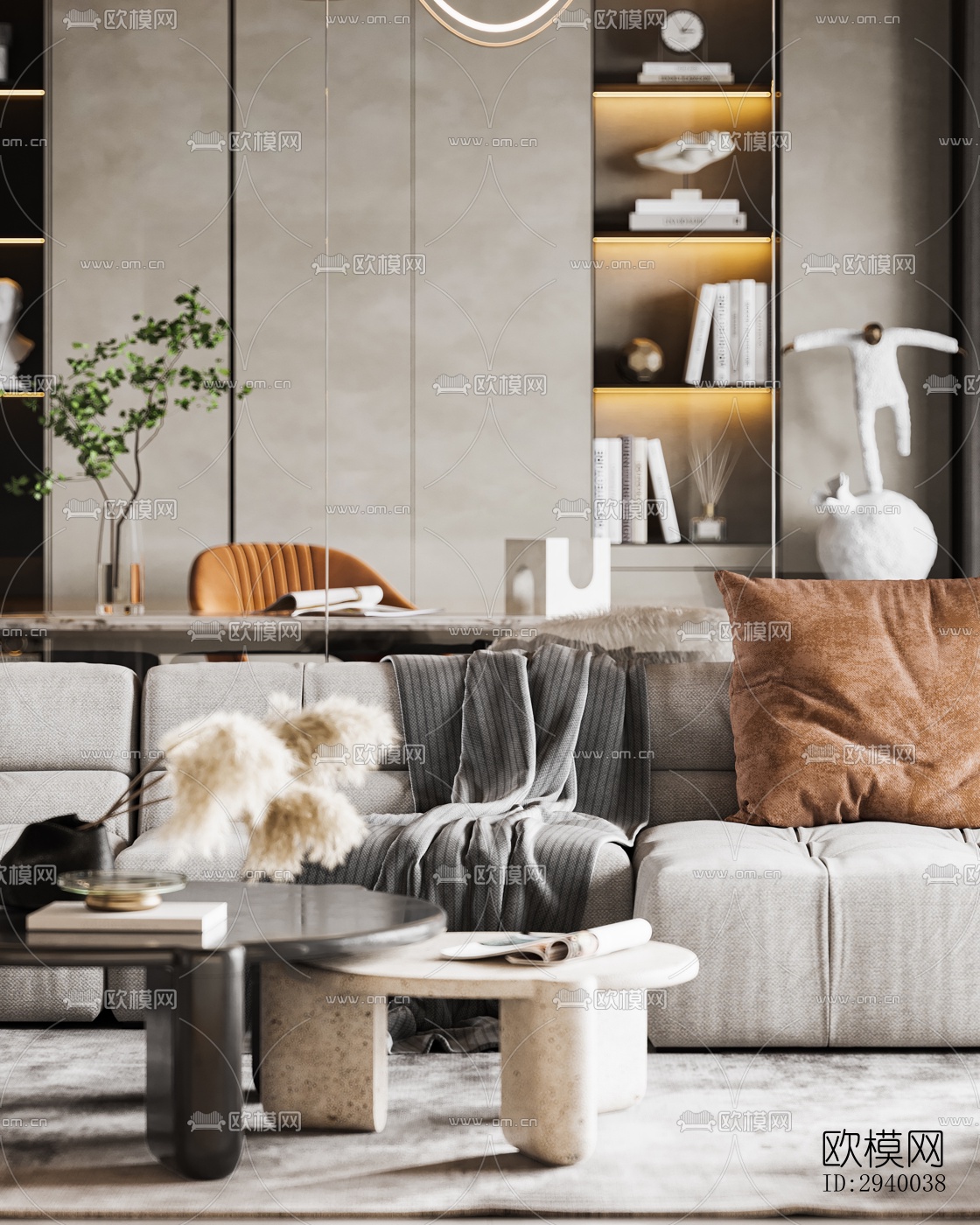 侘寂平层效果图下载（渲染图18）