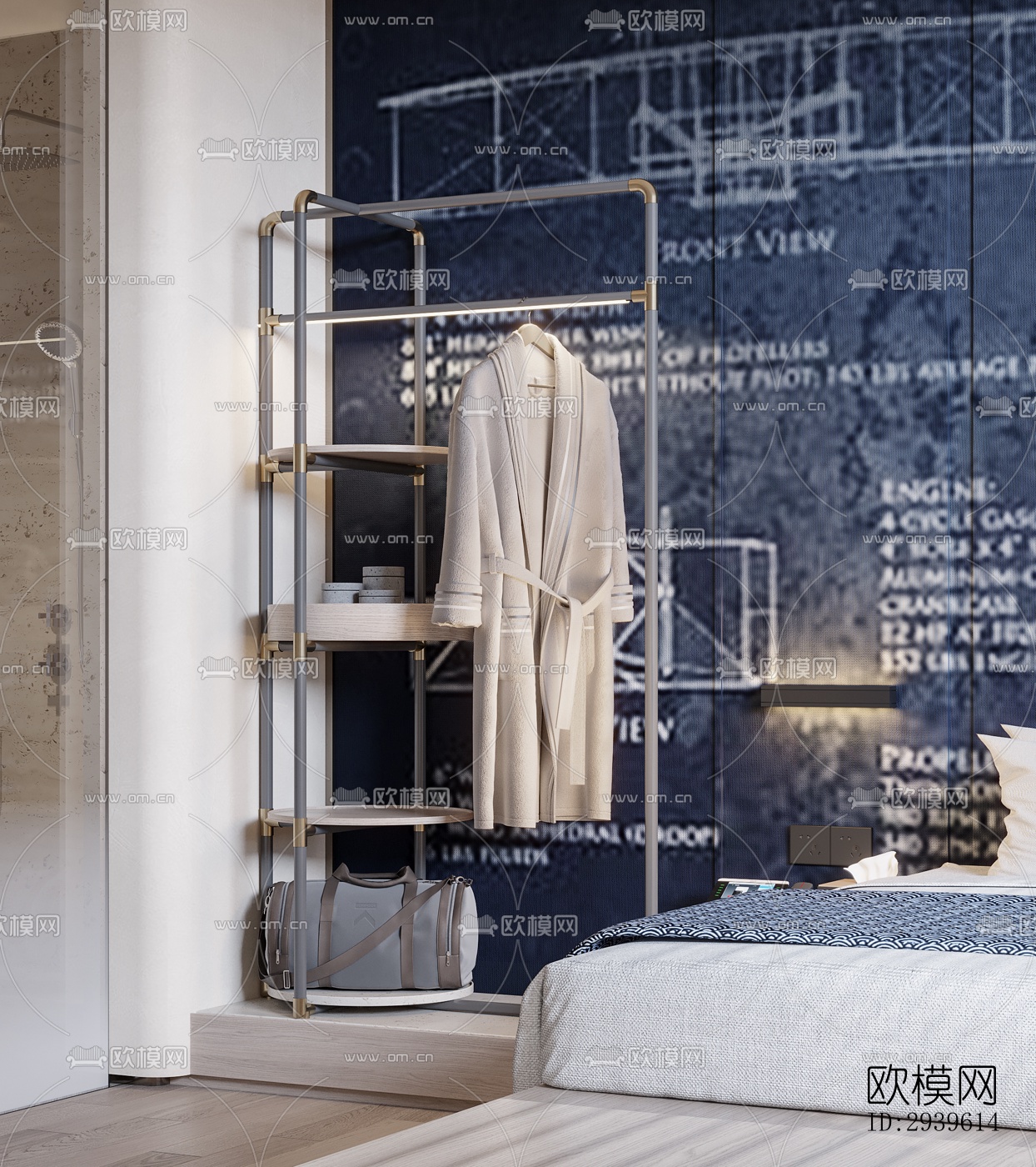 现代酒店民宿效果图下载（渲染图13）